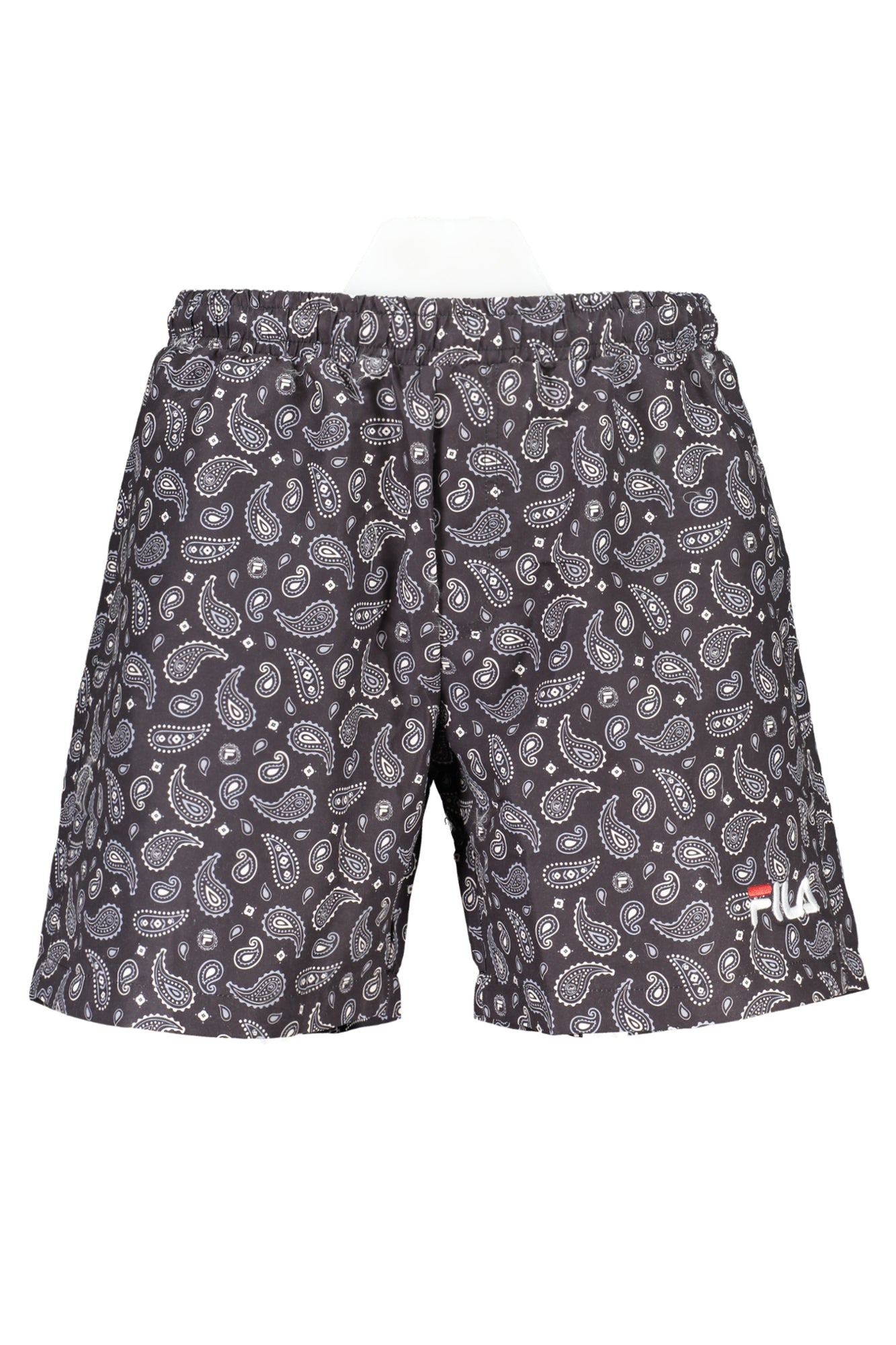 FAM0692_NE83362 – Schwarze Herren-Badehose mit Muster & Logo - Bequem & Stilvoll – Größe: S, M, L, XL, 2XL – Farbe: Nero