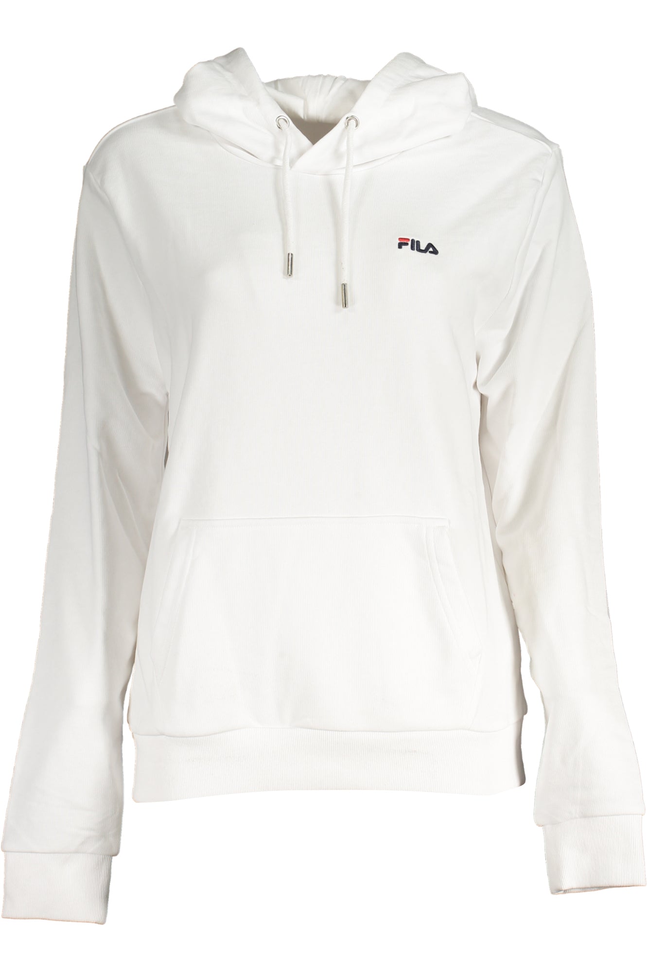 FAW0703_BIBI10001 – Stylisches Damen Langarm Kapuzenpullover in Weiß aus Bio-Baumwolle – Größe: XL – Farbe: Bianco