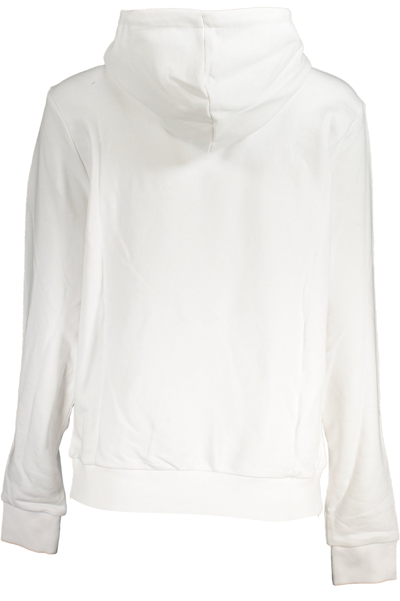 FAW0703_BIBI10001 – Stylisches Damen Langarm Kapuzenpullover in Weiß aus Bio-Baumwolle – Größe: XL – Farbe: Bianco