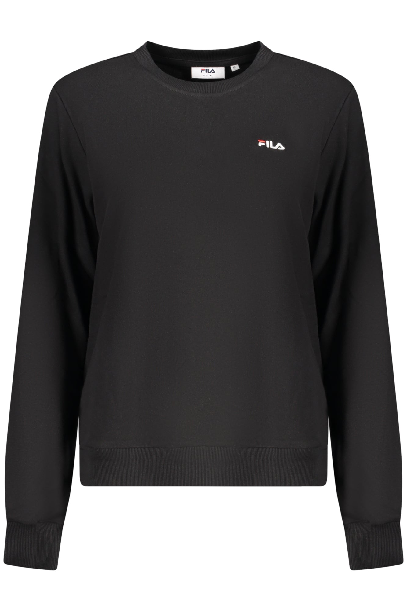 FAW1219_NE80010 – Damen Lierna Sweatshirt: Schwarzes Langarmshirt aus Bio-Baumwolle – Größe: XS, S, M, L, XL – Farbe: Nero