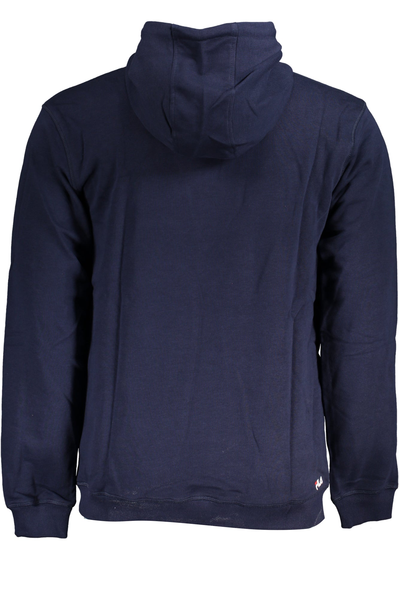 FAU0068_BL50004 – Blaues Kapuzensweatshirt für Herren mit Kängurutasche & Print – Größe: S, M, XL – Farbe: Blu