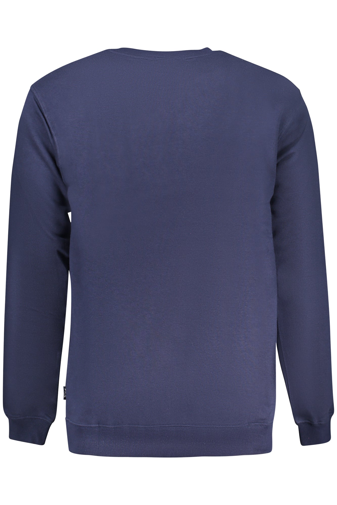 FAU0144_BL50004 – Blaues Herren Langarm-Sweatshirt mit Rundhals und gesticktem Logo – Größe: S, M, L, XL, 2XL – Farbe: Blu