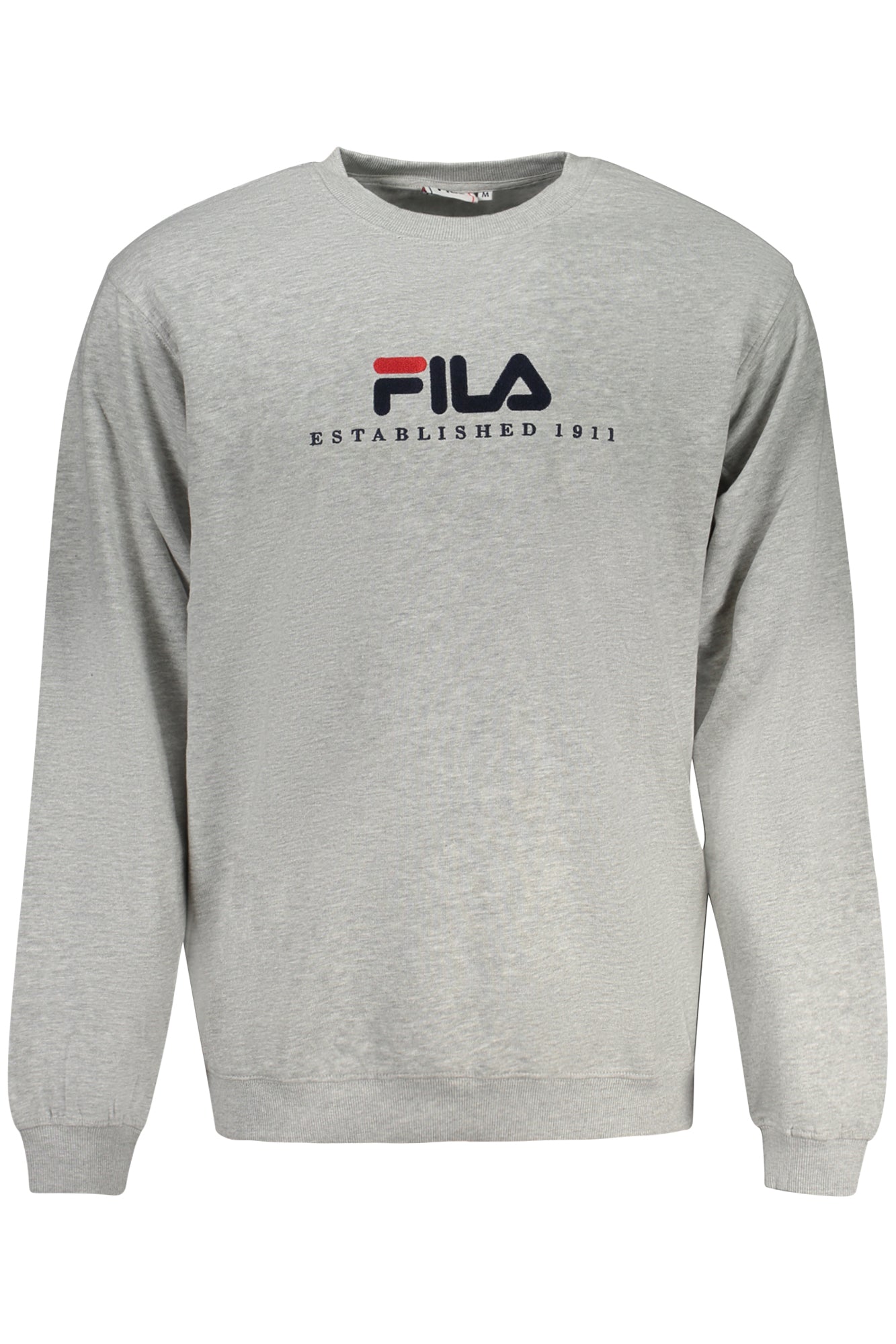 FAU0144_GR80000 – Herren Sweatshirt Grau Rundhals | Gefüttert mit Stickerei – Größe: S, M, L, XL, 2XL – Farbe: Grigio