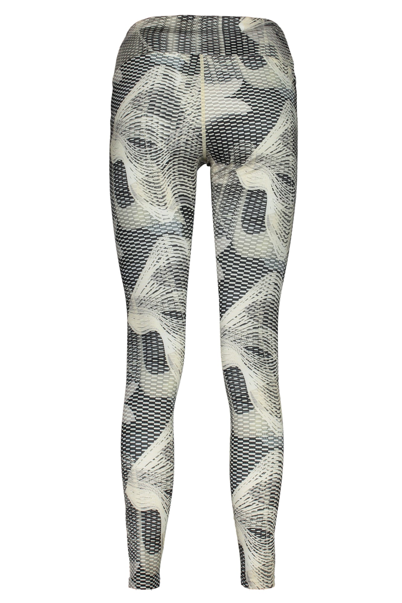 FAW0721_NE83366 – Stylische Damen Leggings: Schwarz, Allover-Print, Reflektierend – Größe: XS, S, M – Farbe: Nero
