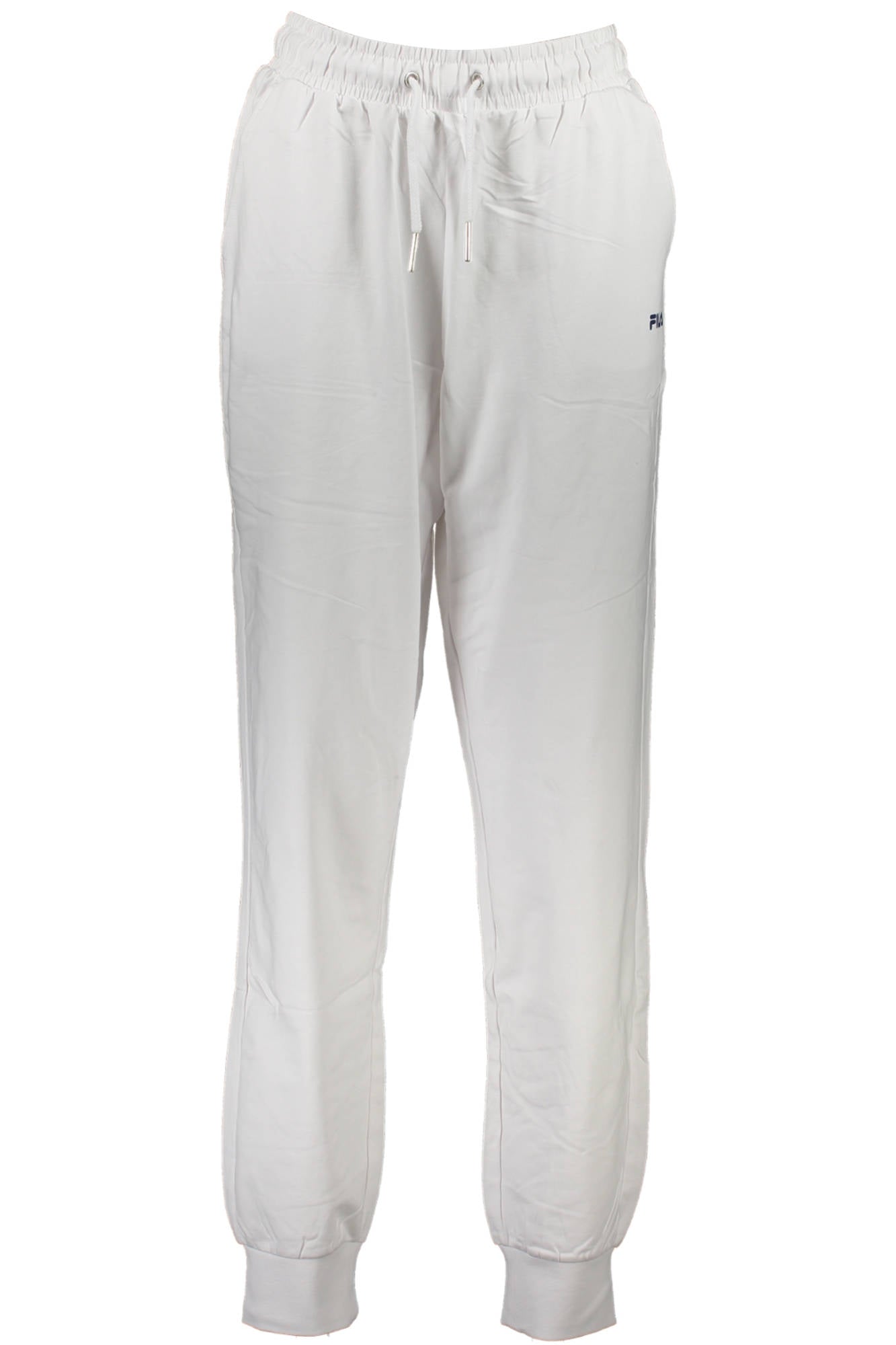 FAW0559_BIANCO_10001 – Weiße Damen-Sporthose mit Kordelzug & Taschen - Bequem & Stylisch – Größe: XS, S, M, L, XL – Farbe: Bianco