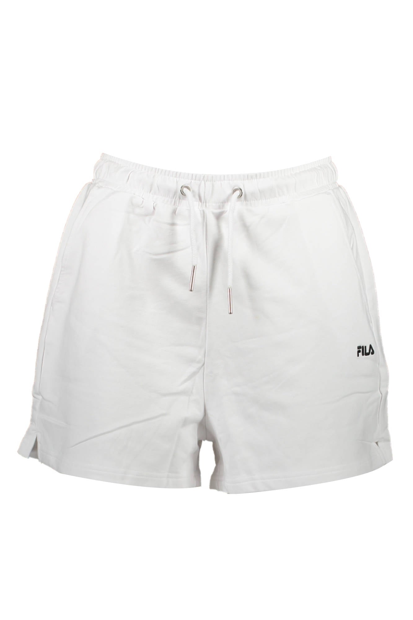 FAW0453_BIANCO_10001 – Stylische Damen Shorts in Weiß mit Stickerei und elastischem Bund – Größe: S, M, XL – Farbe: Bianco