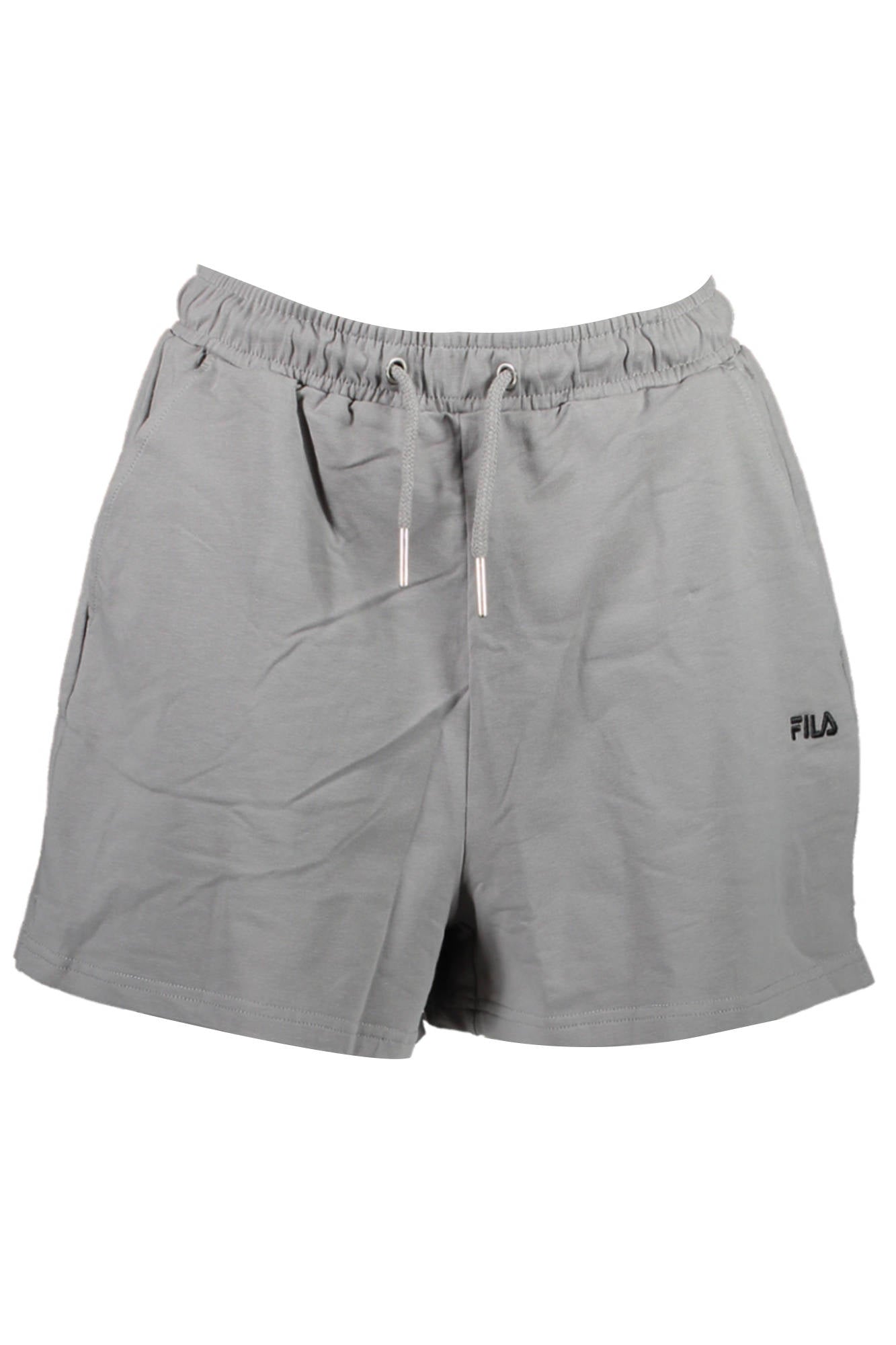 FAW0453_GRIGIO_80027 – Graue Damen-Shorts mit elastischem Bund, Kordelzug & Taschen – Größe: XS, S, M, L, XL – Farbe: Grigio