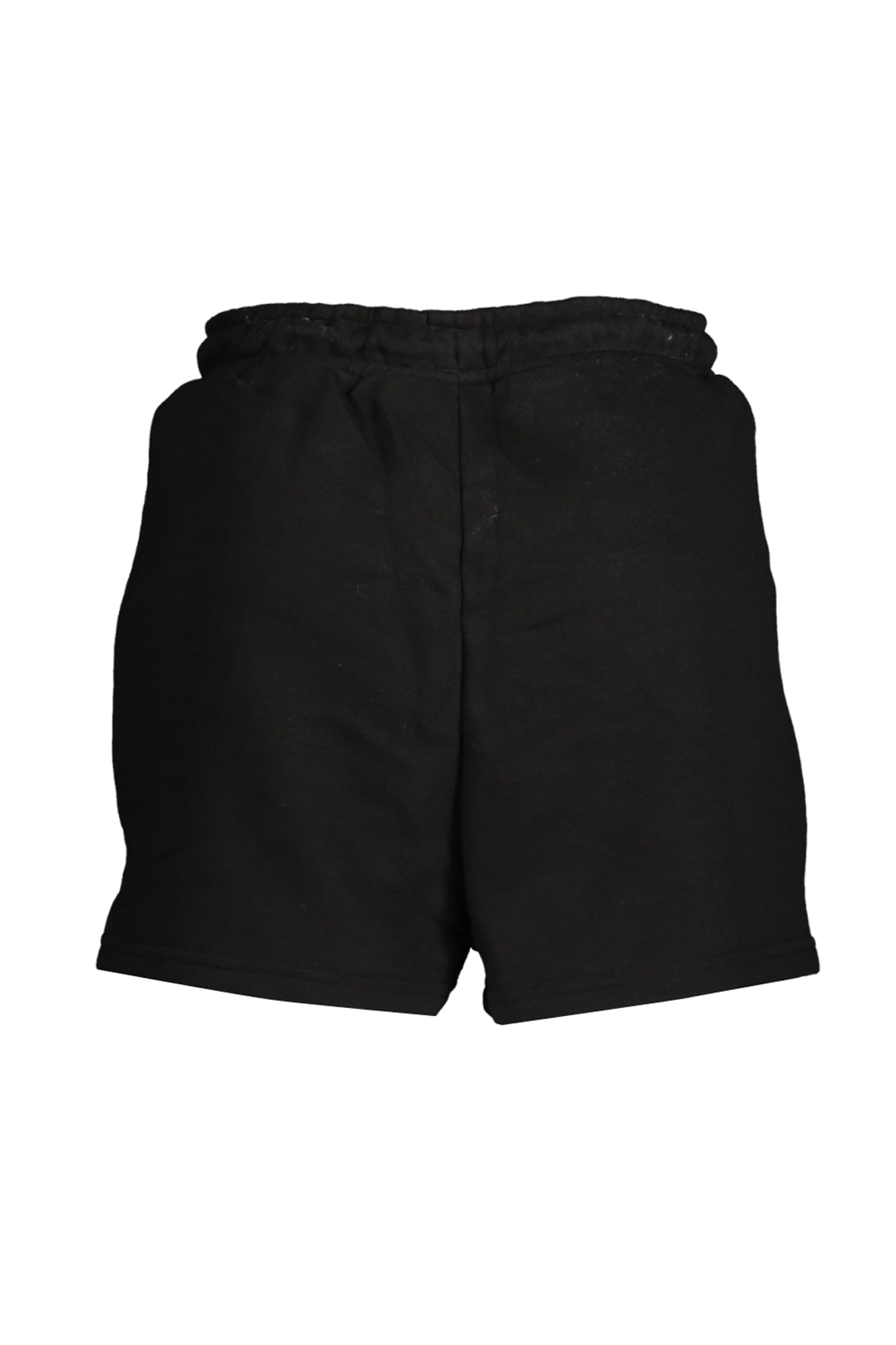 FAW0702_NE80010 – Damen Shorts Schwarz: Gestreift, Elastisch, Bio-Baumwolle, Taschen – Größe: XS, S, M – Farbe: Nero