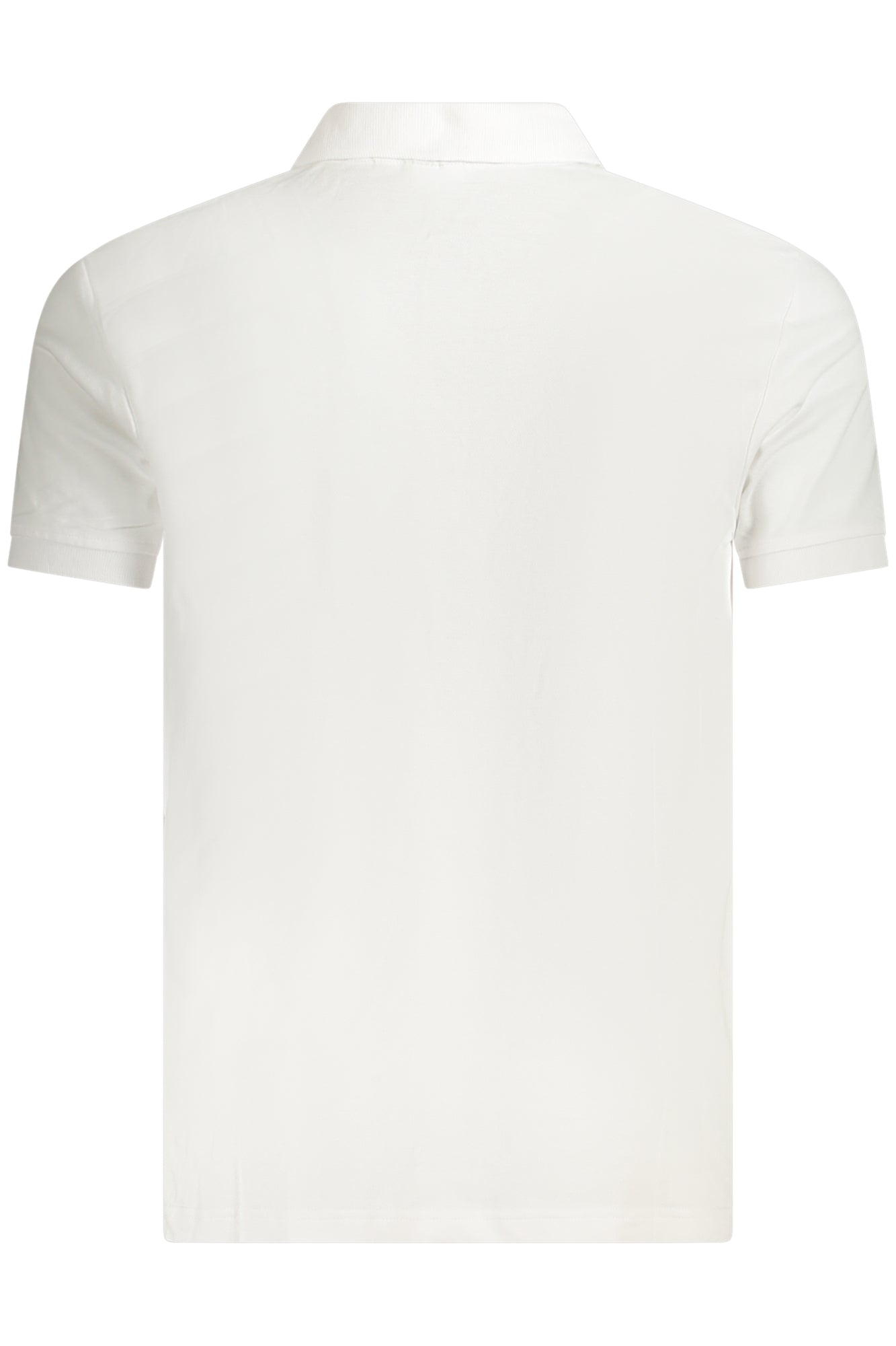 FAM0717_BI10001 – Weißes Herren Polohemd mit Stickerei – Kurzarm, 3 Knöpfe, elegant – Größe: S, M, L, XL, 2XL – Farbe: Bianco