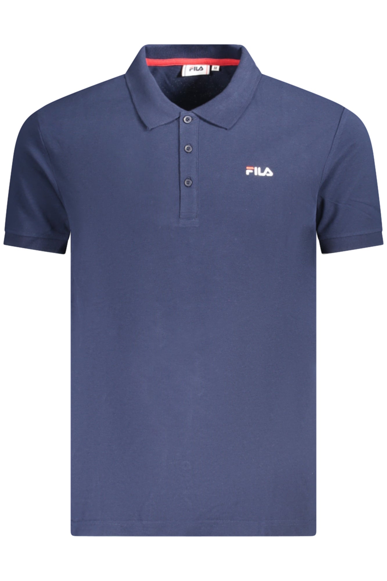 FAM0717_BL50004 – Herren Kurzarm-Poloshirt Blau mit Stickerei & 3 Knöpfen – Größe: S, M, L, XL, 2XL – Farbe: Blu