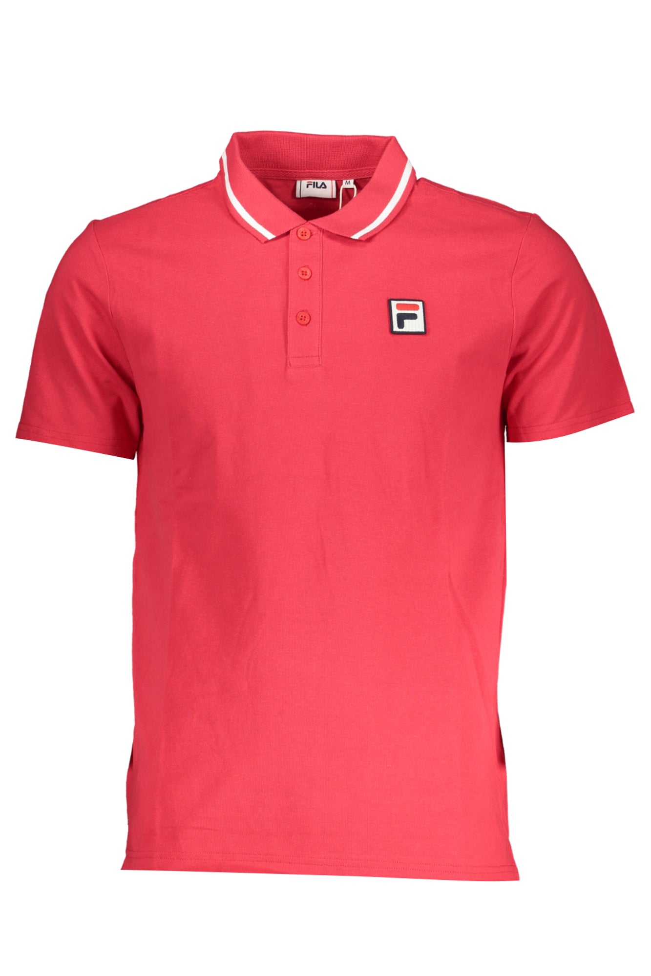 FAM0613_RO30002 – Stilvolles Herren Kurzarm-Poloshirt in Rot mit Kontrastdetails – Größe: S – Farbe: Rosso