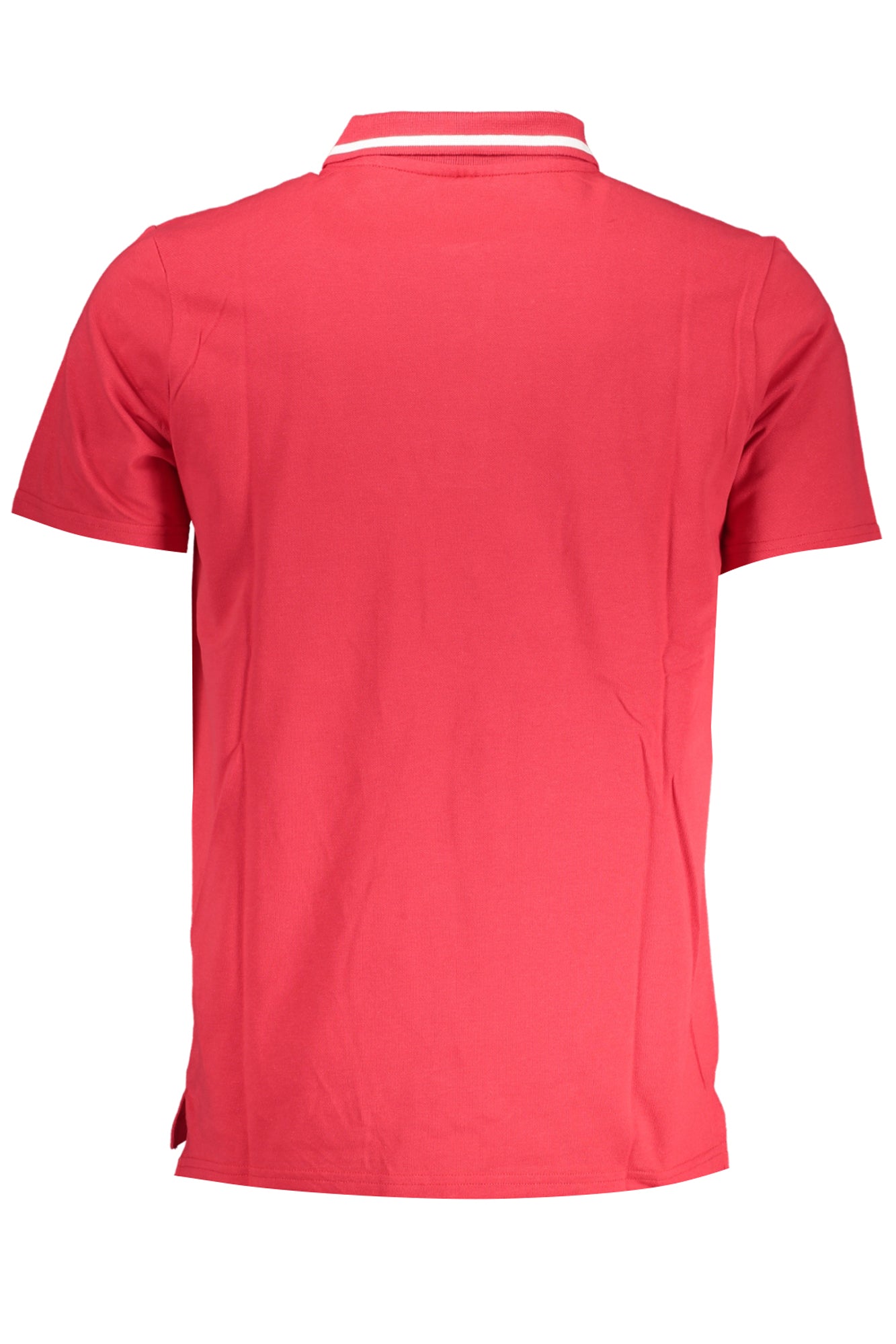 FAM0613_RO30002 – Stilvolles Herren Kurzarm-Poloshirt in Rot mit Kontrastdetails – Größe: S – Farbe: Rosso