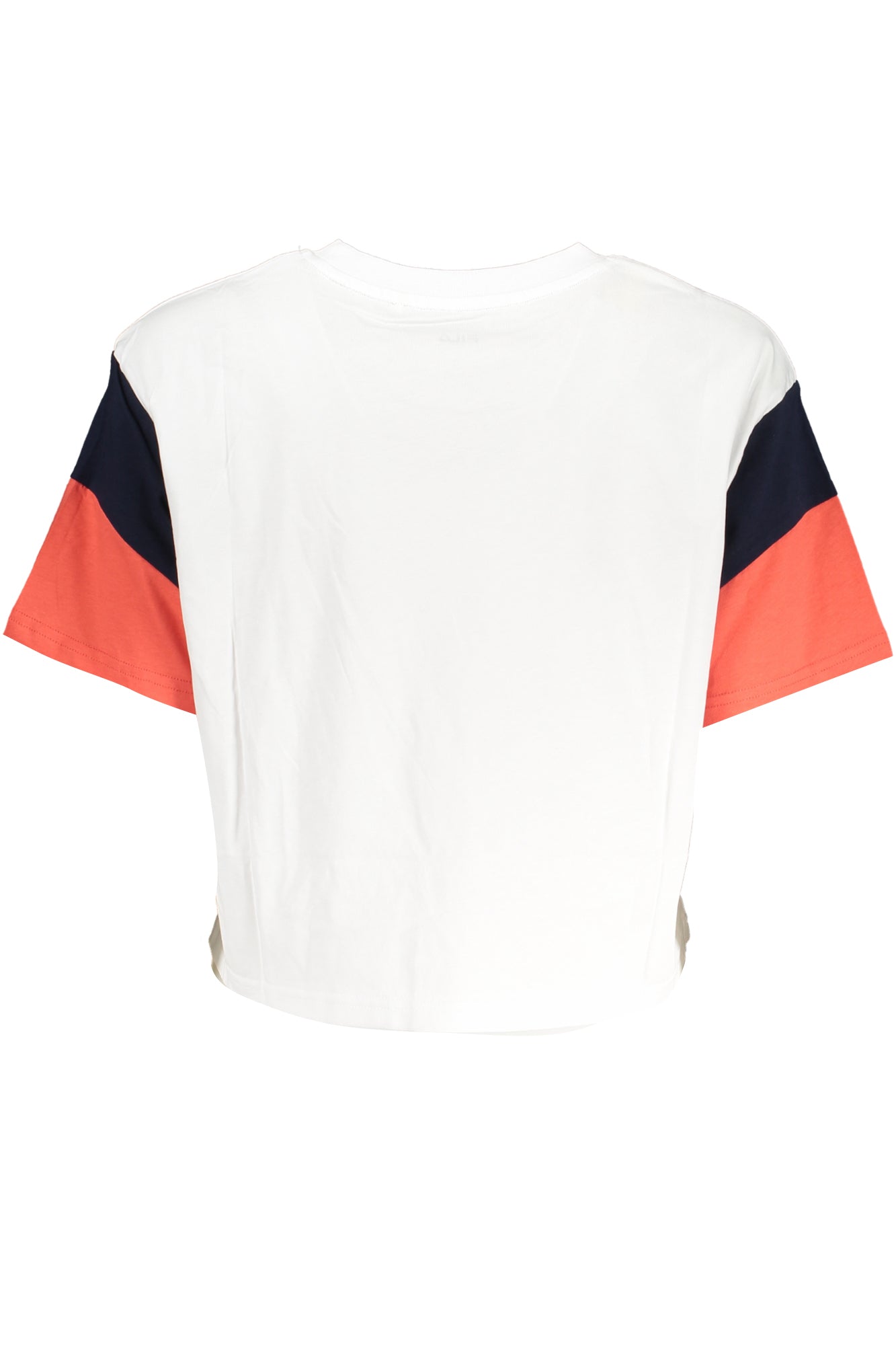 FAW0719_BI13292 – Weißes Damen T-Shirt mit Rundhals & Kontrastdetails - Kurzarmtrend – Größe: XS, L – Farbe: Bianco