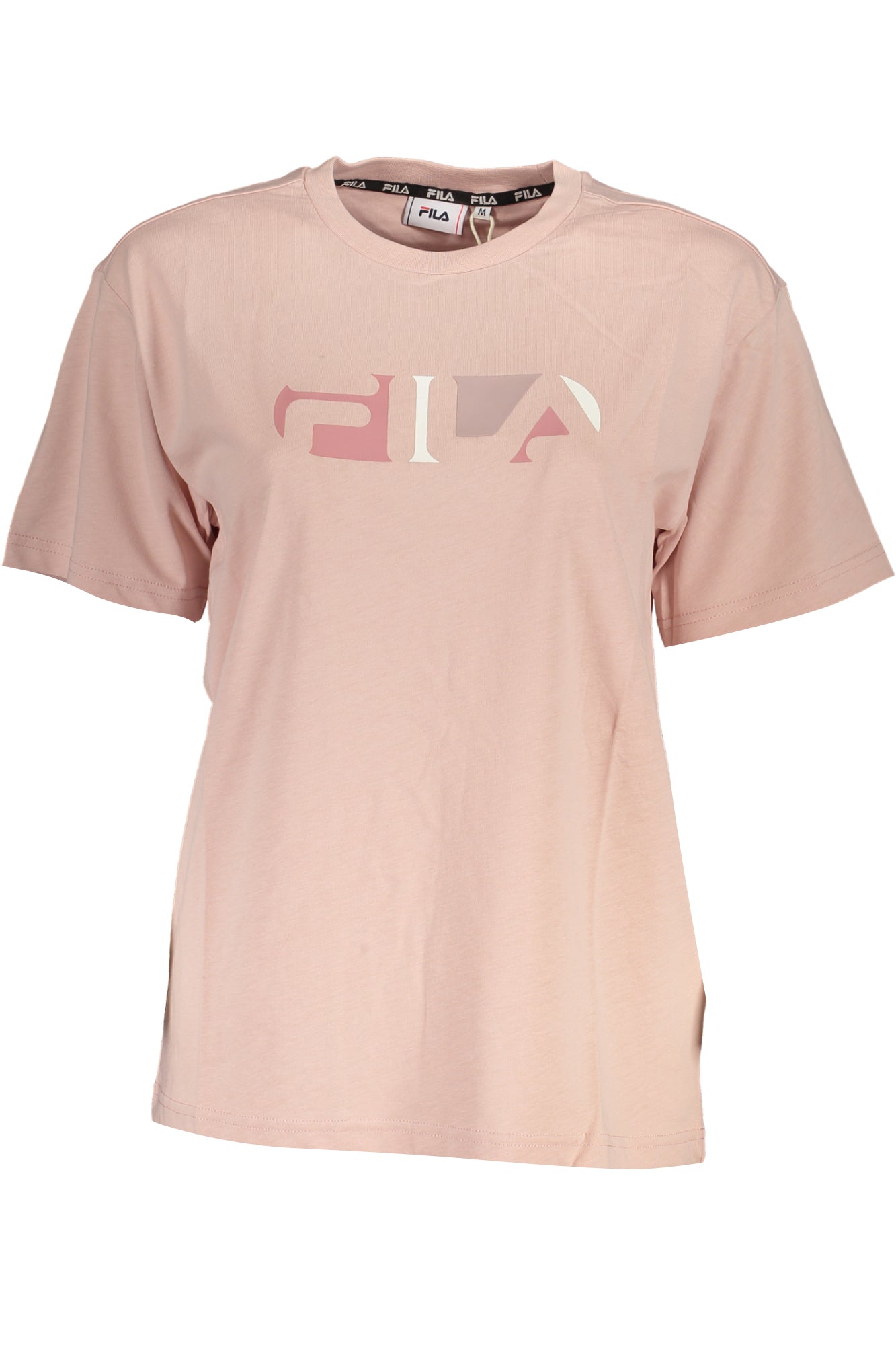 FAW0597_RS40029 – Rosa Damen T-Shirt mit Rundhals & Logo-Print - Kurzarm und stylisch – Größe: XS – Farbe: Rosa