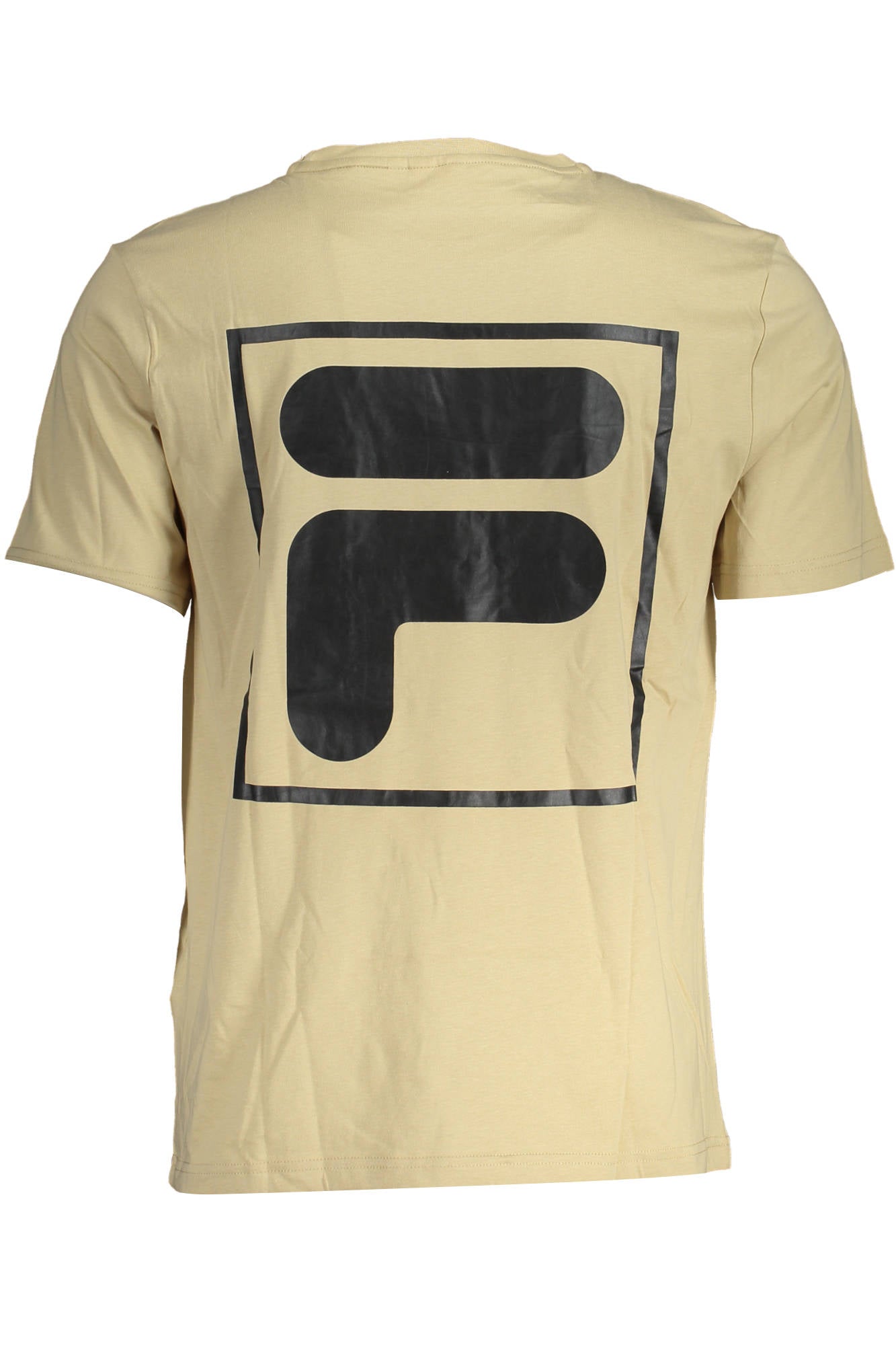 FAM0348_BEIGE_70015 – Kurzarm Herren T-Shirt Beige mit Rundhalsausschnitt und Logo-Druck – Größe: S, XL, 2XL – Farbe: Beige