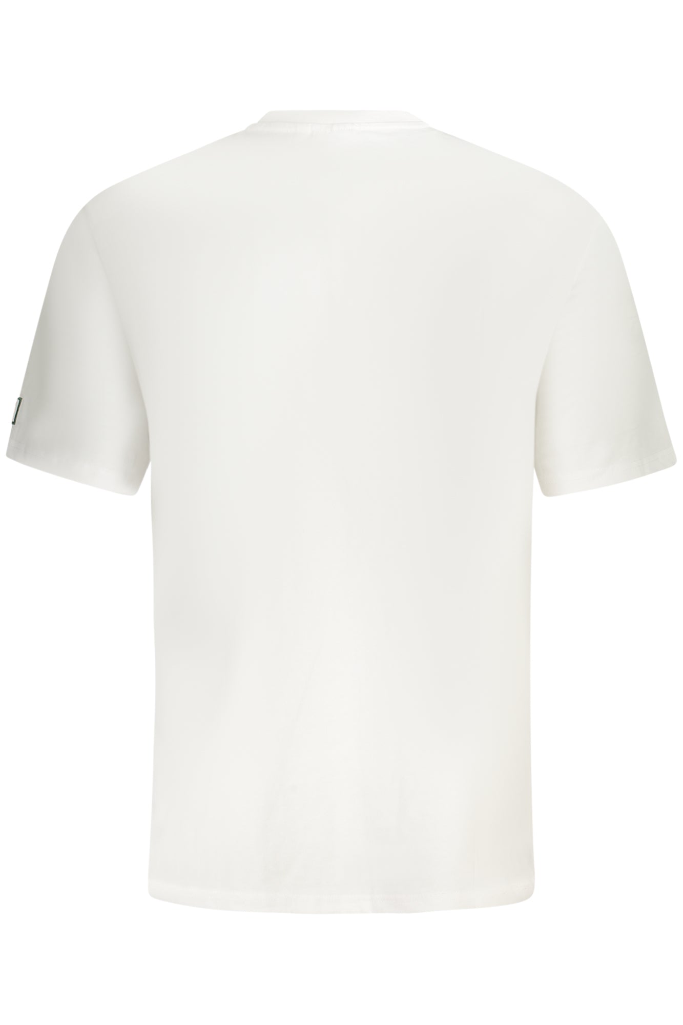 FAM0873_BI10001 – Weißes Herren T-Shirt mit grünem Druck - Lässige Passform & Rundhals – Größe: S, M, L, XL, 2XL – Farbe: Bianco