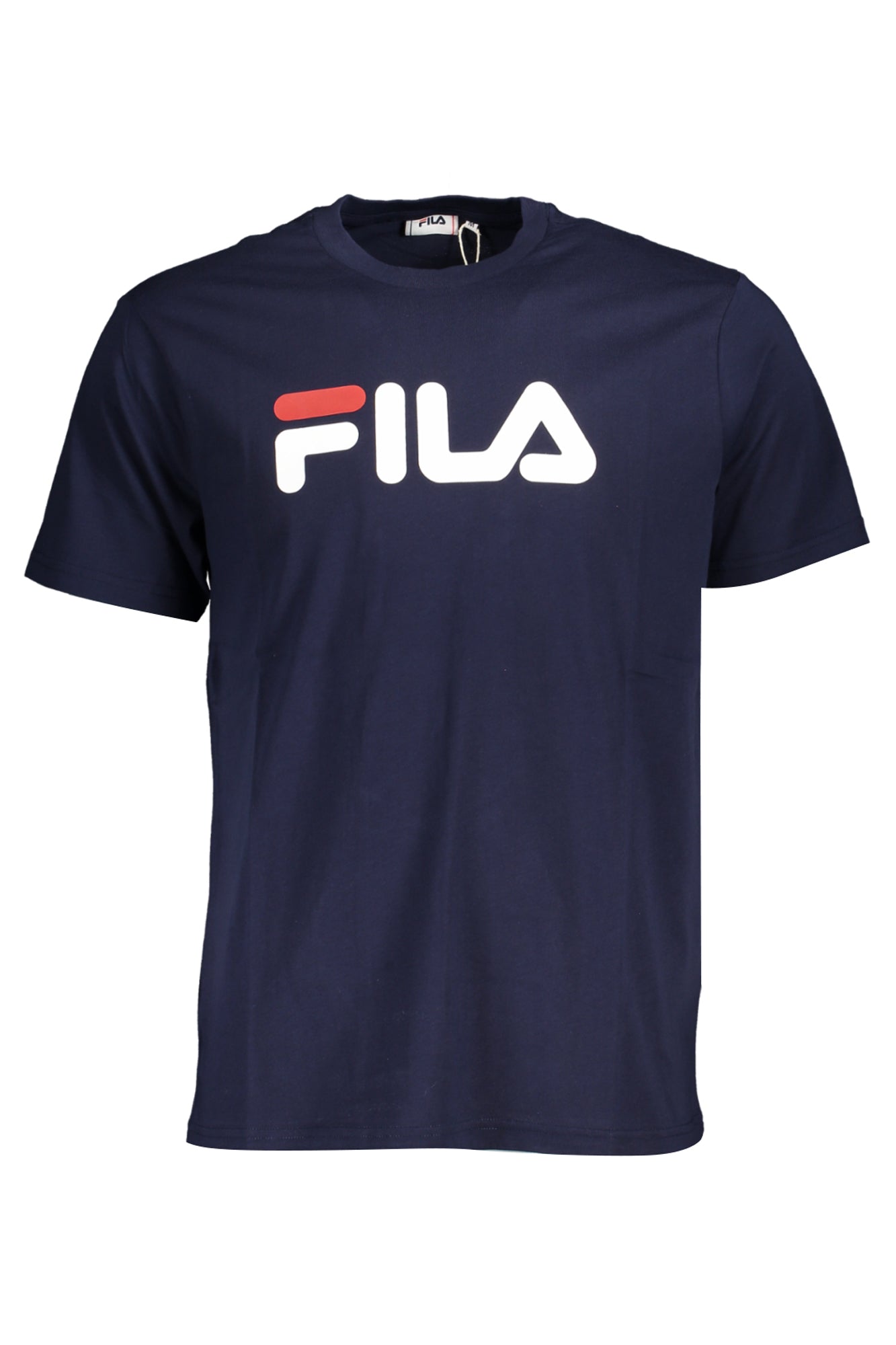 FAU0067_BL50004 – Unisex Blaues Rundhals T-Shirt mit Logo-Print - Kurzarm Herrenmode – Größe: S – Farbe: Blu