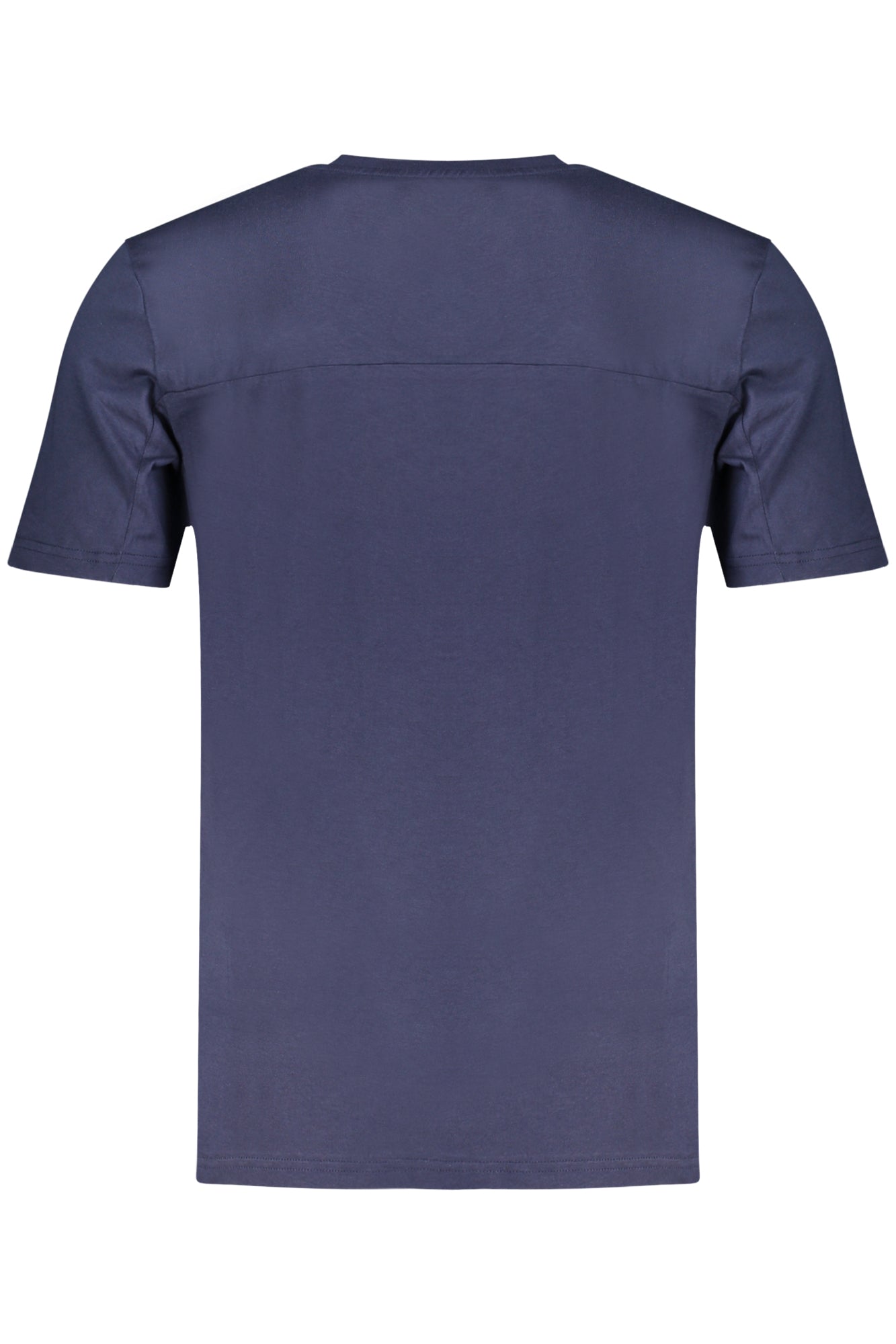 FAM0784_BL50004 – Herren Kurzarm-T-Shirt Blau mit Kontrastdetails und Stickerei – Größe: S, M, L, XL, 2XL – Farbe: Blu