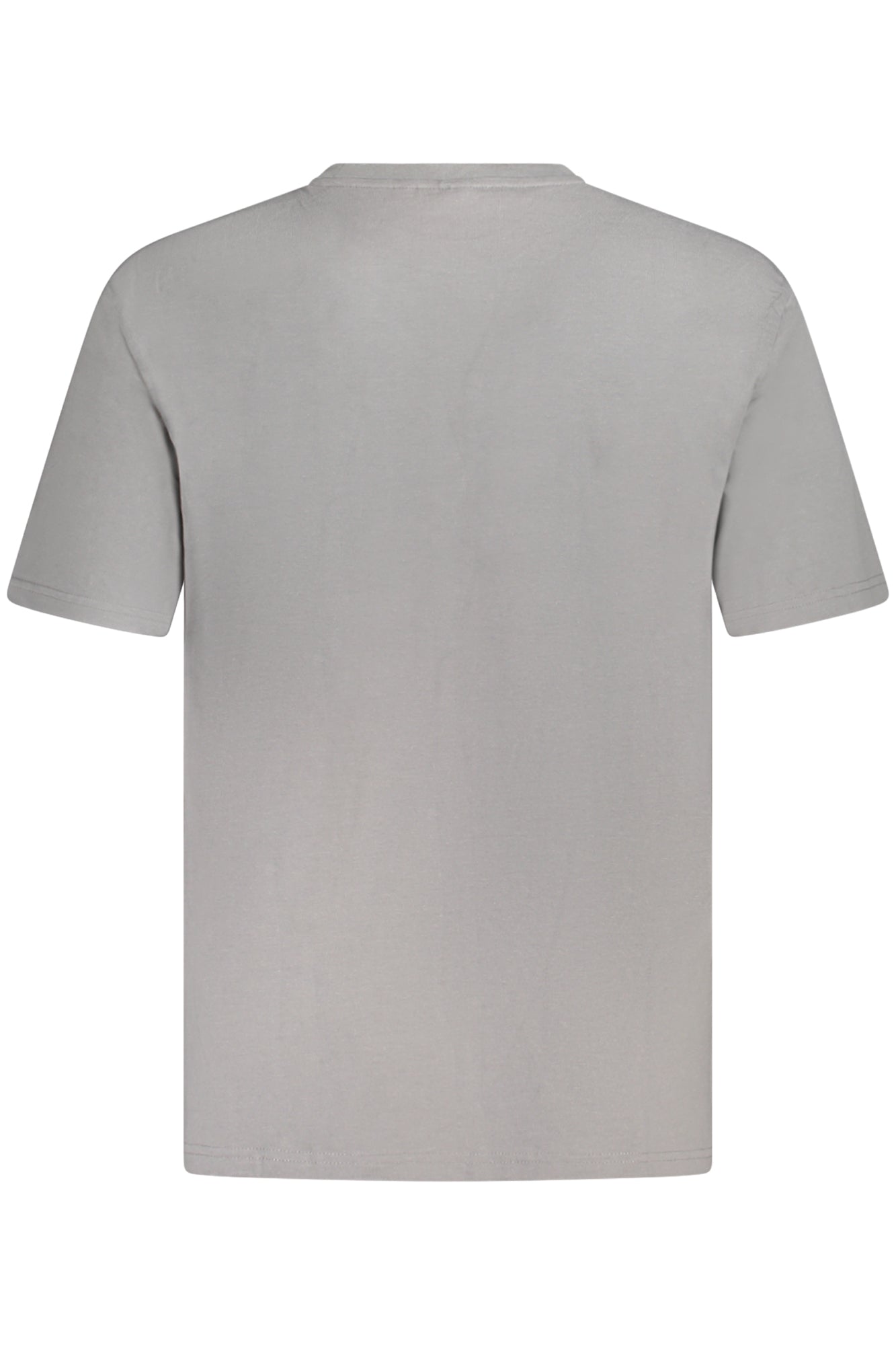 FAM0873_GR80016 – Graues Herren Kurzarm-T-Shirt mit schwarzem Druck & Rundhalsausschnitt – Größe: S, M, L, XL, 2XL – Farbe: Grigio