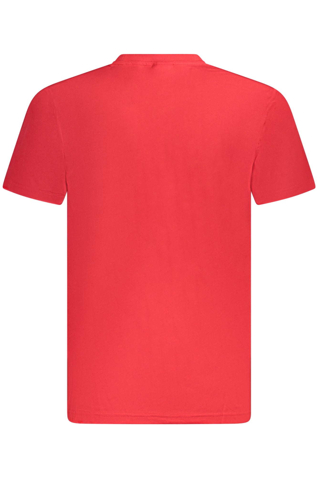 FAU0200_RO30002 – Bio-Baumwolle Unisex T-Shirt Rot: Kurzarm mit Stickerei-Logo – Größe: S, M, L, XL, 2XL, 3XL – Farbe: Rosso