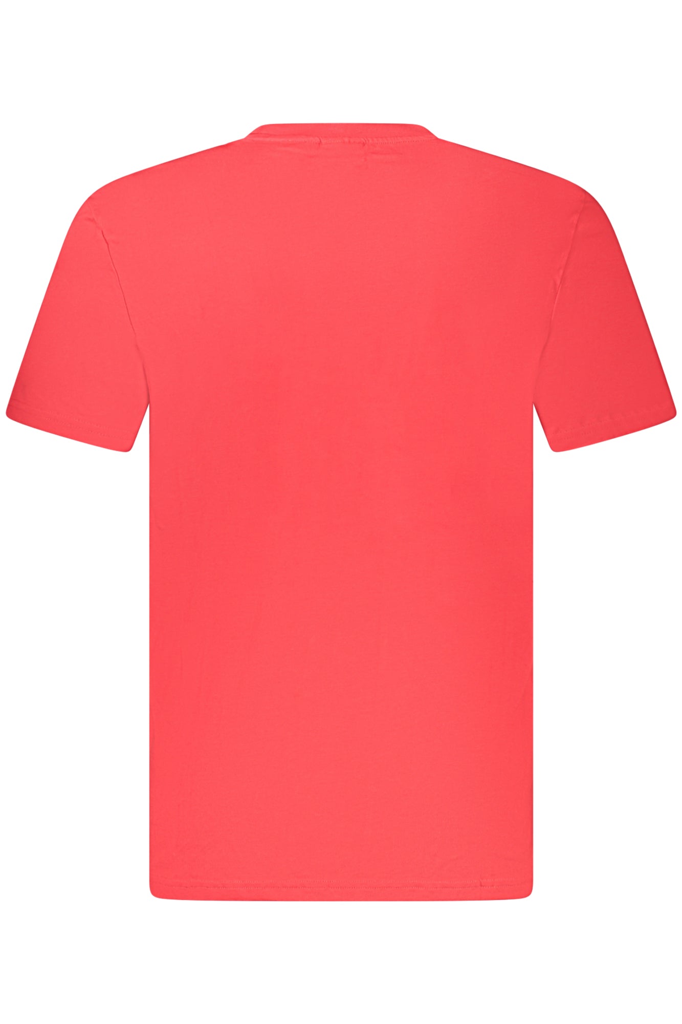 FAM0874_RO30002 – Herren Kurzarm T-Shirt Rot - Regular Fit, Bio-Baumwolle, Logodruck – Größe: S, M, L, XL, 2XL – Farbe: Rosso