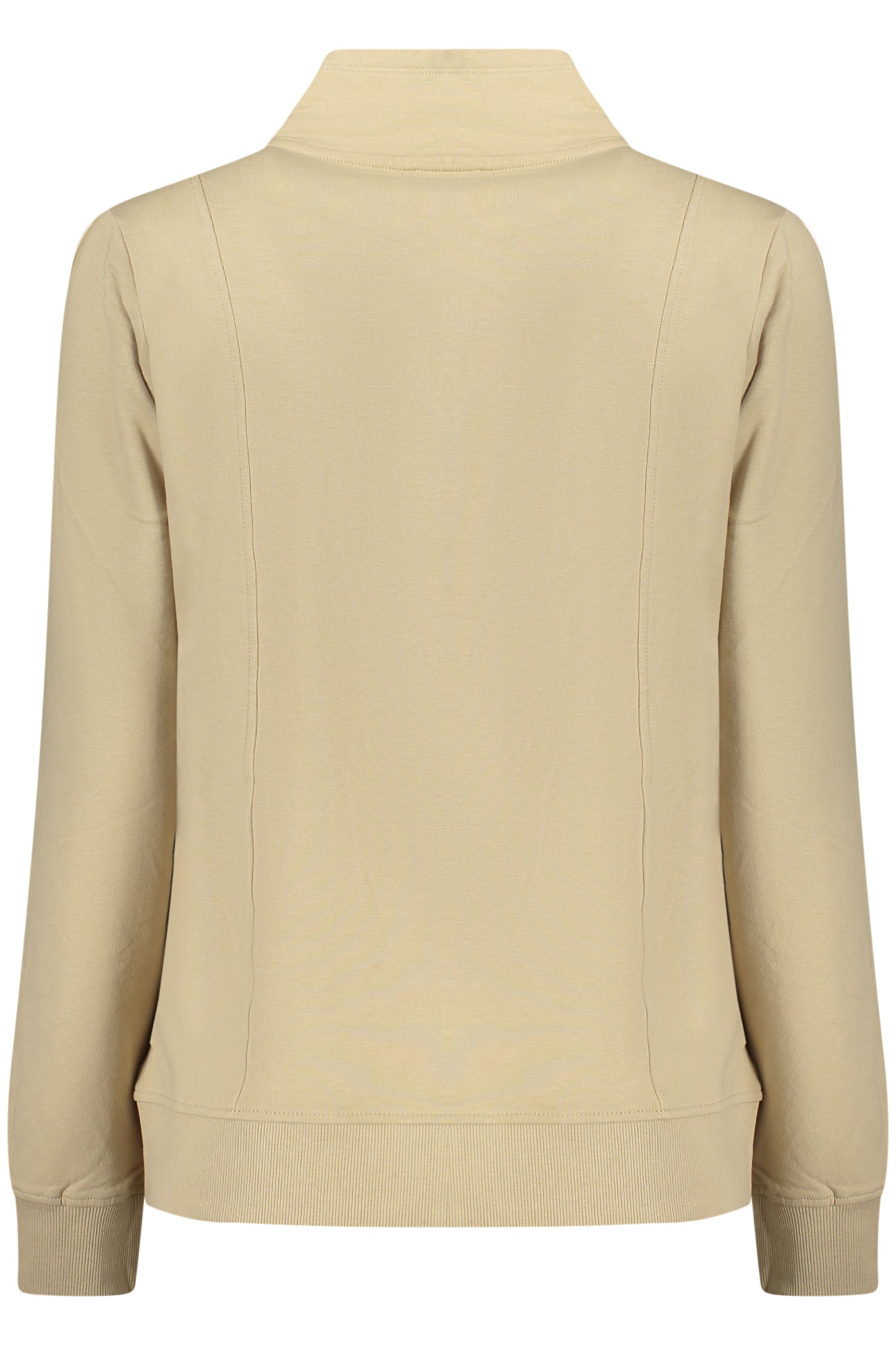 F25WCRS4_BEZ44 – Damen Beiges Sweatshirt: Gefüttert, Reißverschluss & Taschen – Größe: XS, S, M, L – Farbe: Beige