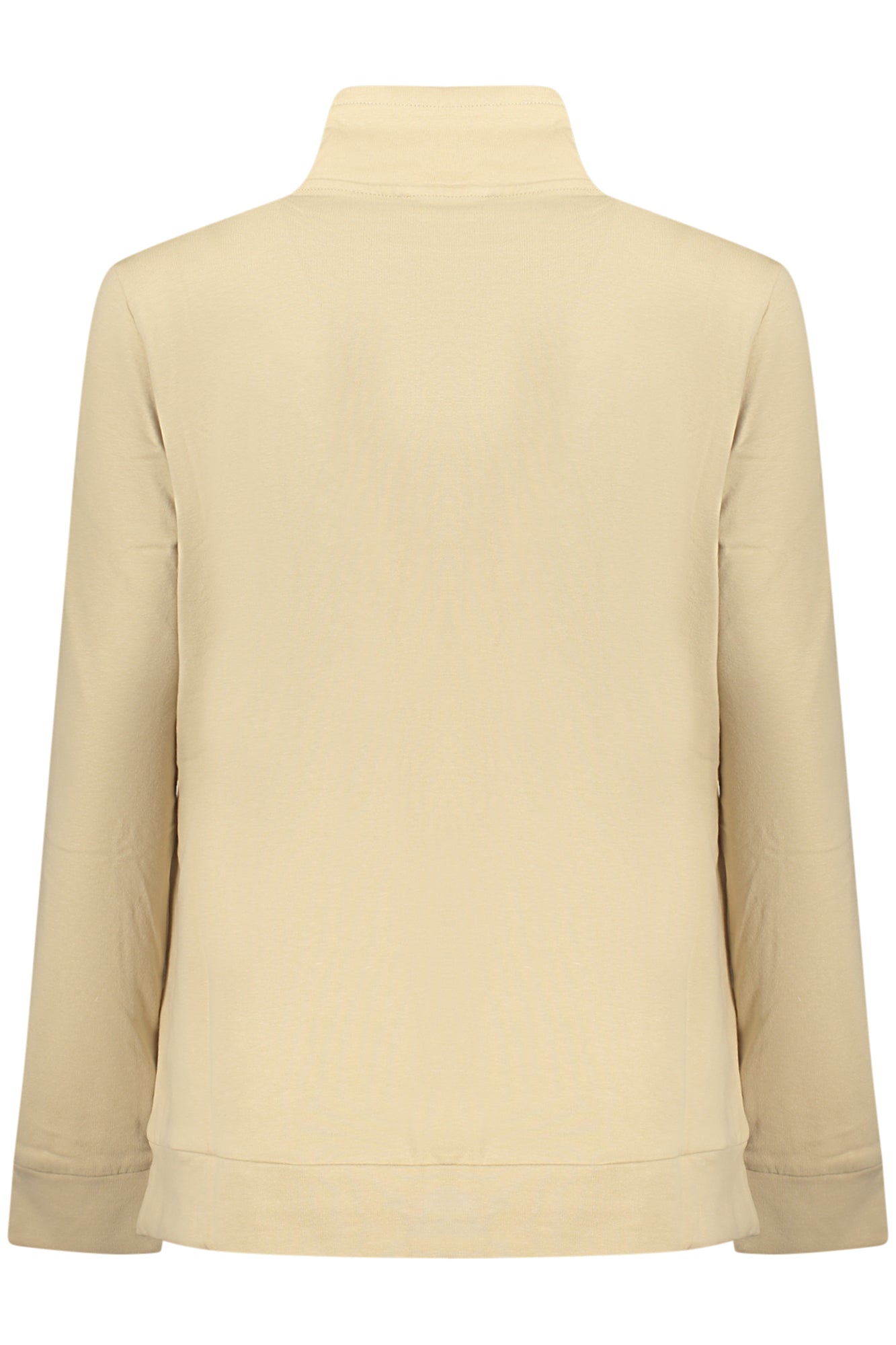 F25WCRS1_BEZ44 – Beiges Damen-Sweatshirt: Gefüttert, Reißverschluss & Strass-Details – Größe: XS, S, M, L, XL – Farbe: Beige