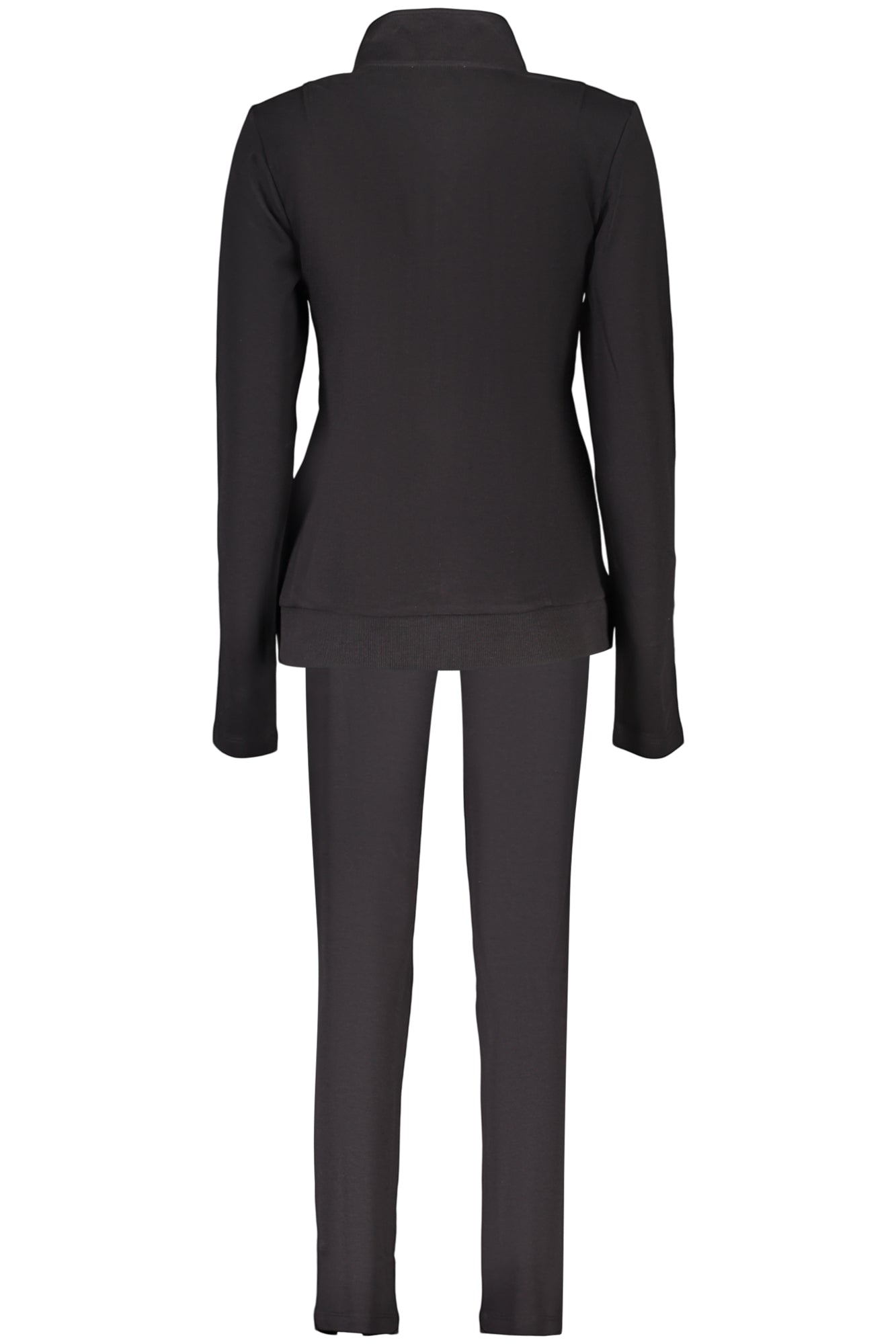 S26WTRK7_NEN- – Damen-Sweatjacke schwarz: Set mit Hose, Reißverschluss & Strass – Größe: XS, S, M, L, XL – Farbe: Nero