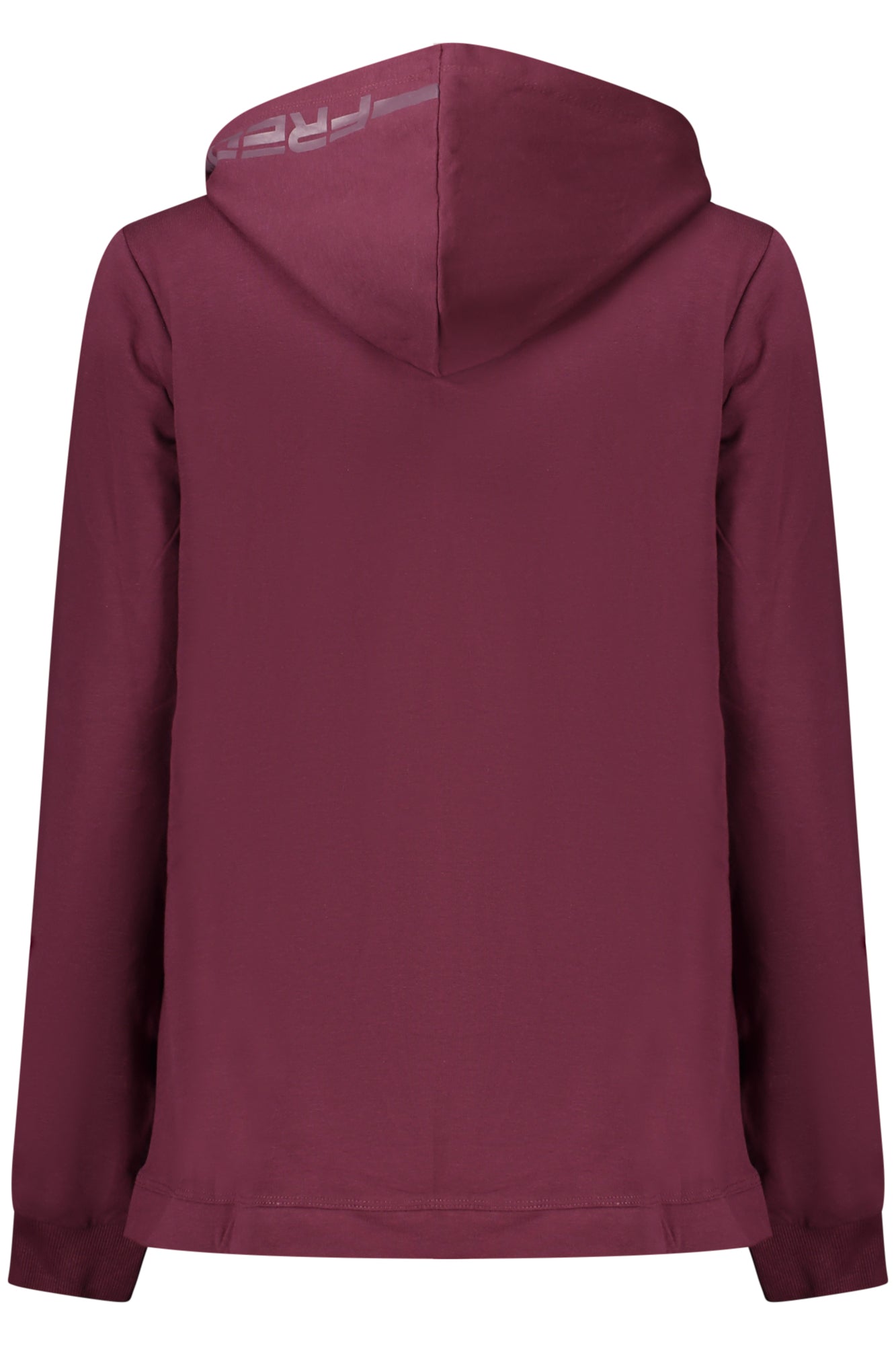 F25WCRS3_VIK92 – Gefüttertes lila Damen-Sweatshirt mit Reißverschluss und Druck – Größe: XS, S, M, L, XL, 2XL – Farbe: Viola
