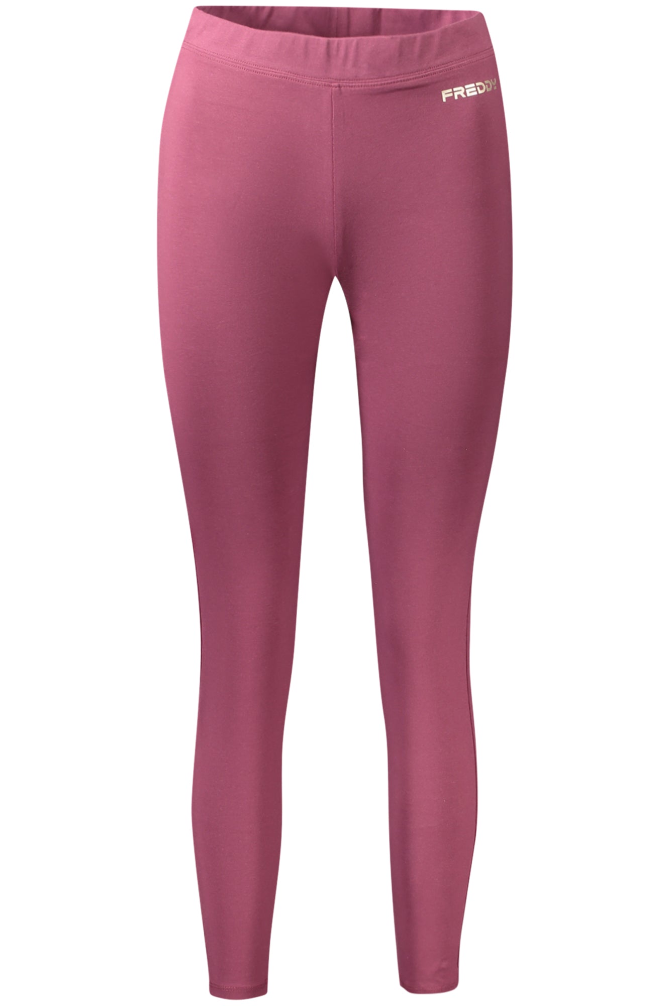 F25WCRP5_VIK92 – Lila Damen-Leggings mit Elastikbund und stylischem Druck – Größe: XS, S, M, L – Farbe: Viola