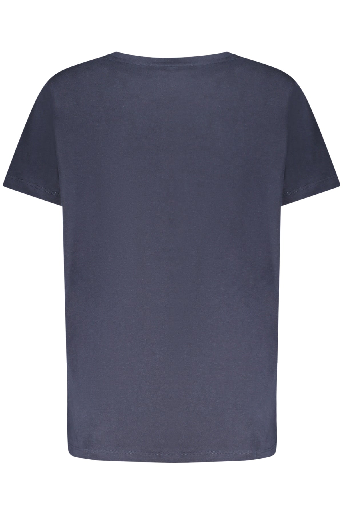 F25WCRT3_BLB109 – Damen Kurzarm T-Shirt Blau mit Logo-Druck und weitem Ausschnitt – Größe: S, M, L, XL, 2XL – Farbe: Blu