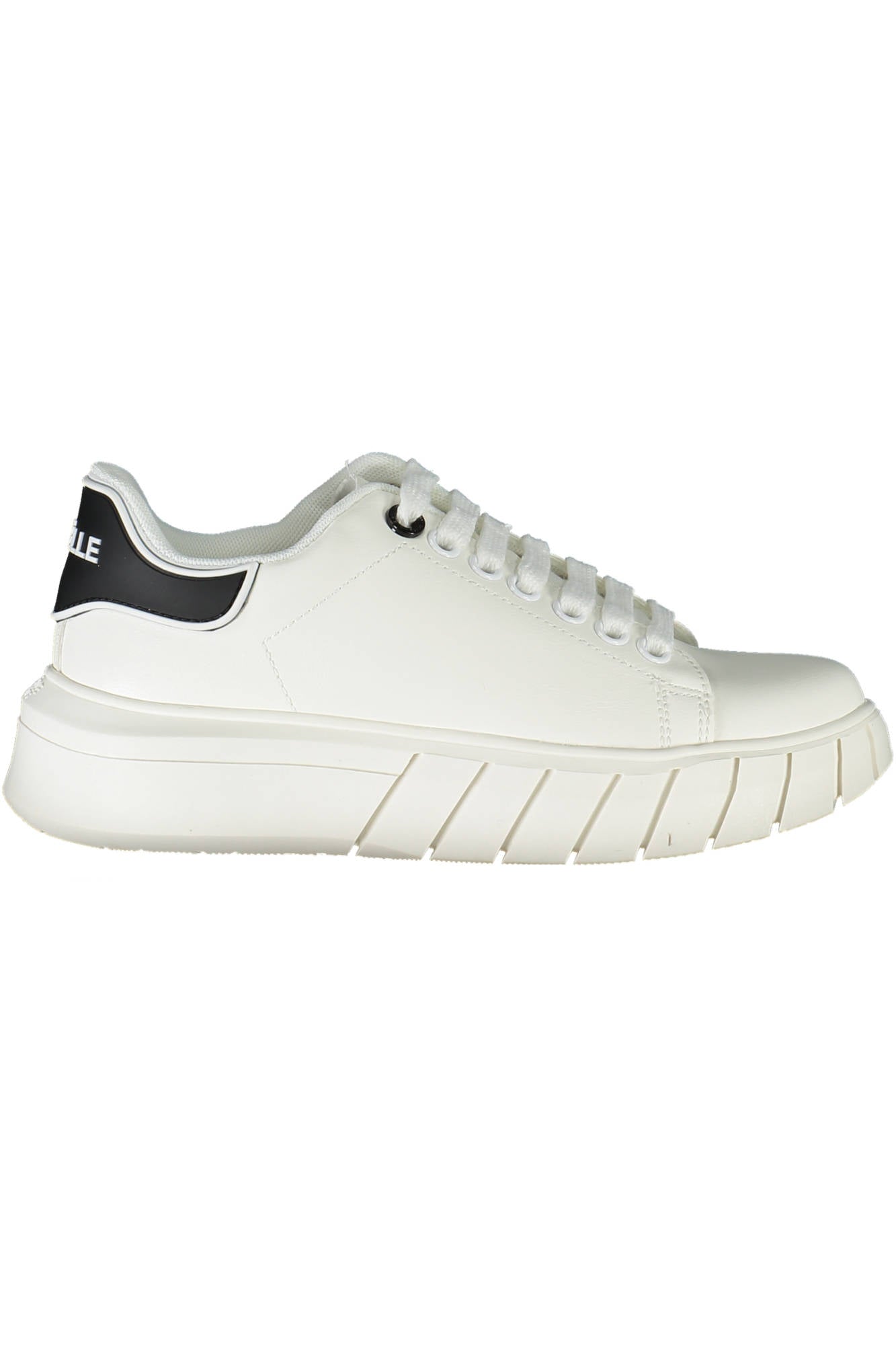 GBCDP2965_BIANCO_BIANCO-NERO – Sportlicher Damenschuh in Weiß mit Kontrastelementen und Logo – Größe: 35, 36, 37, 38, 39, 40, 41 – Farbe: Bianco