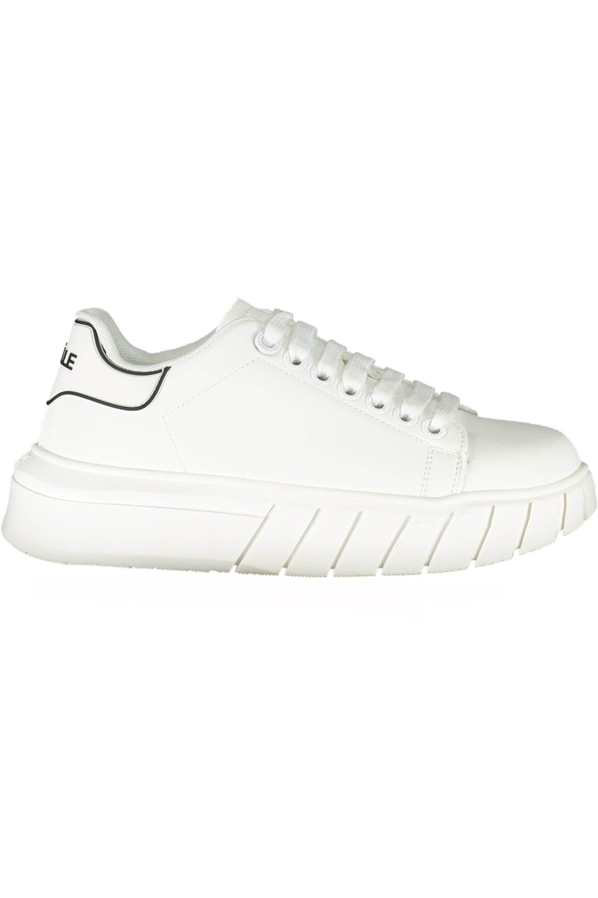 GBCDP3086_BIBIANCO – Elegante Damensneaker mit Schnürsenkeln & kontrastierenden Details – Größe: 35, 36, 37, 38, 39, 40, 41 – Farbe: Bianco