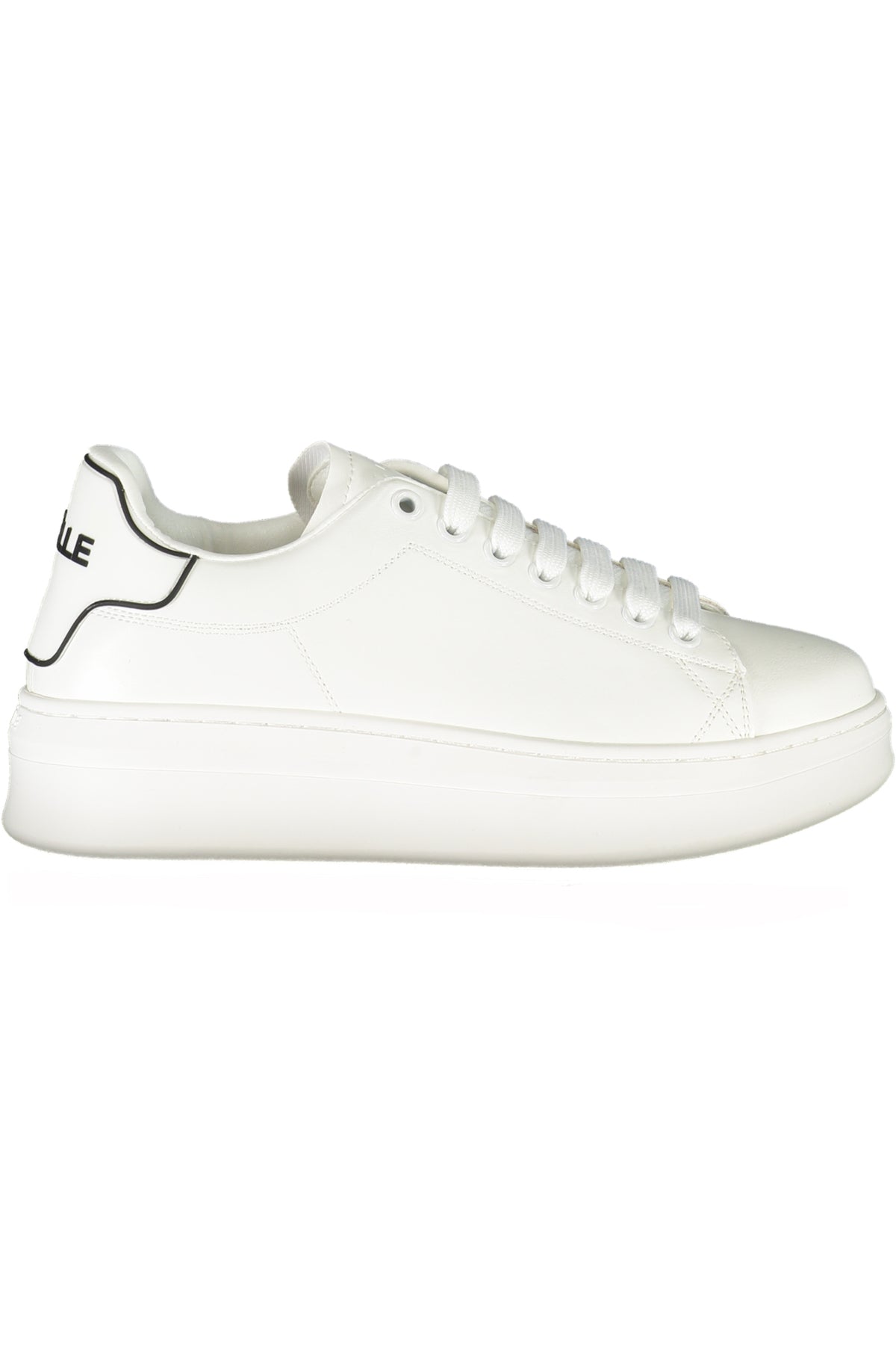 GBCDP3075_BIBIANCO – Weiße Damensneaker mit Kontrasten & Logo – Schnürschuhe entdecken – Größe: 35, 36, 41, 40 – Farbe: Bianco