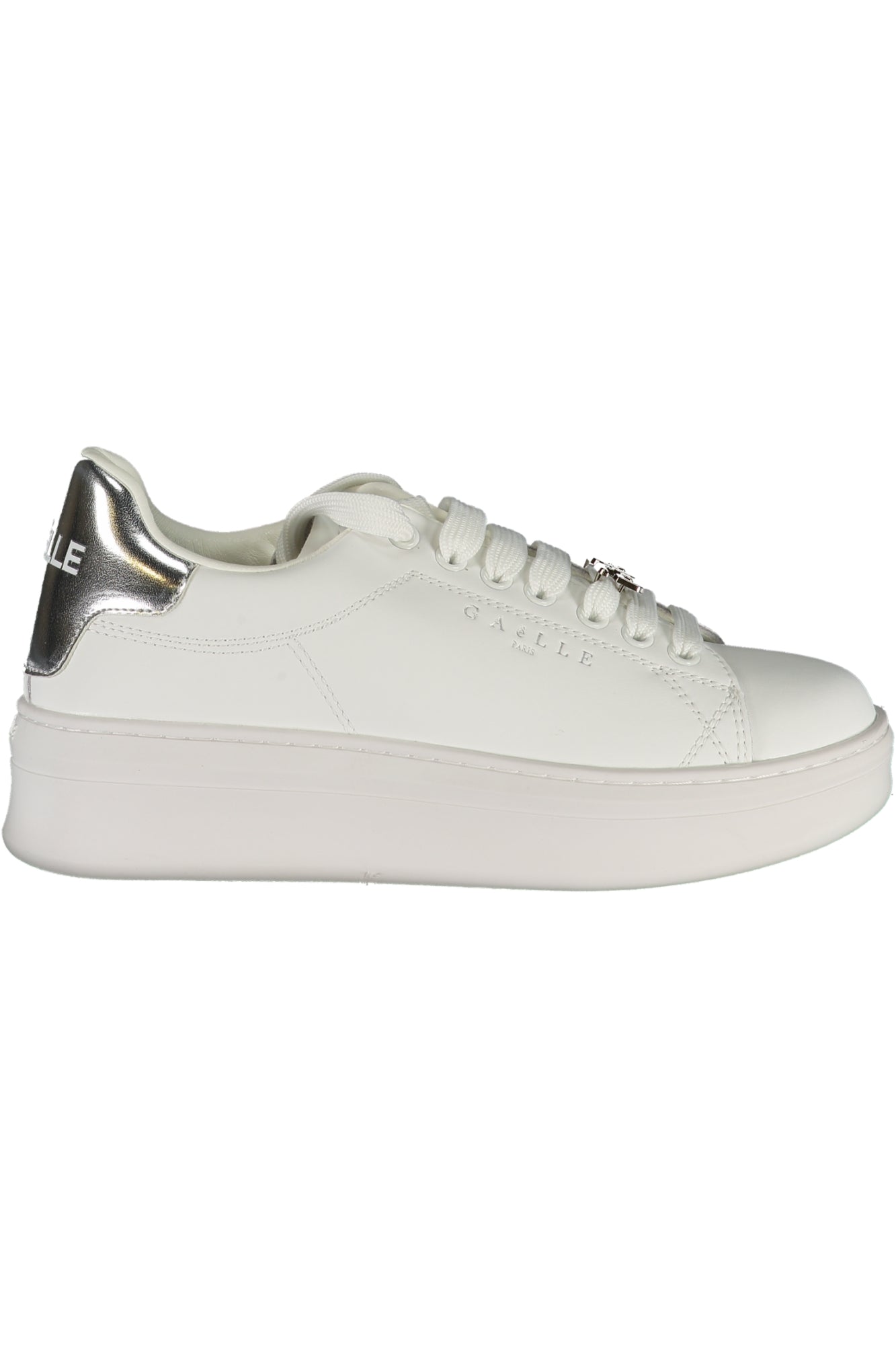 GACAW00018_BIARGENTO – Weiße Damen-Sportschuhe mit Logodetails und doppelten Schnürsenkeln – Größe: 35, 36, 37, 38, 39, 40, 41 – Farbe: Bianco