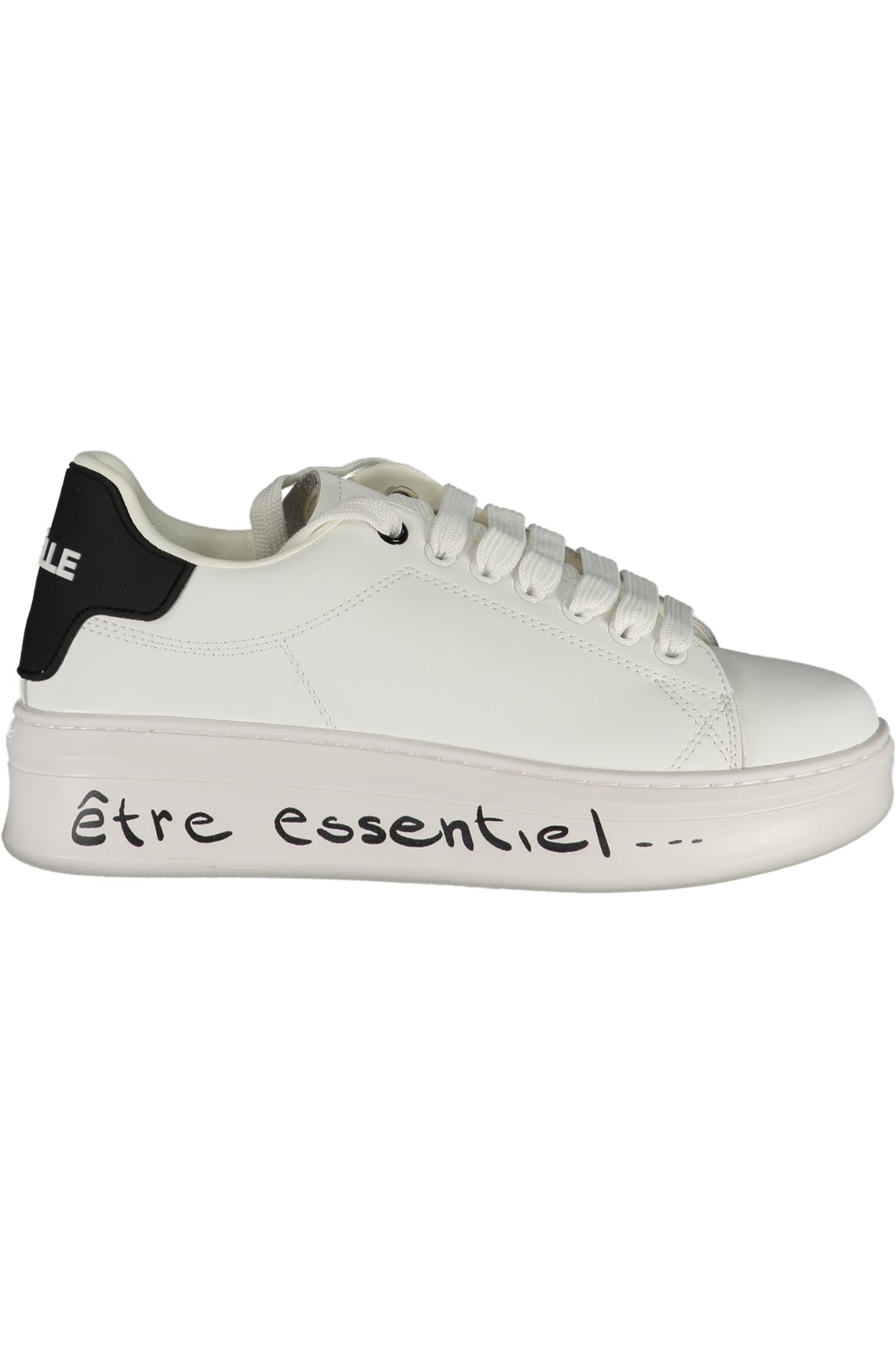 GACAW00020_BINERO – Damen Weißer Sportschuh mit Kontrastdetails und Logo-Schnürsenkeln – Größe: 35, 37, 38, 39, 40, 41, 36 – Farbe: Bianco