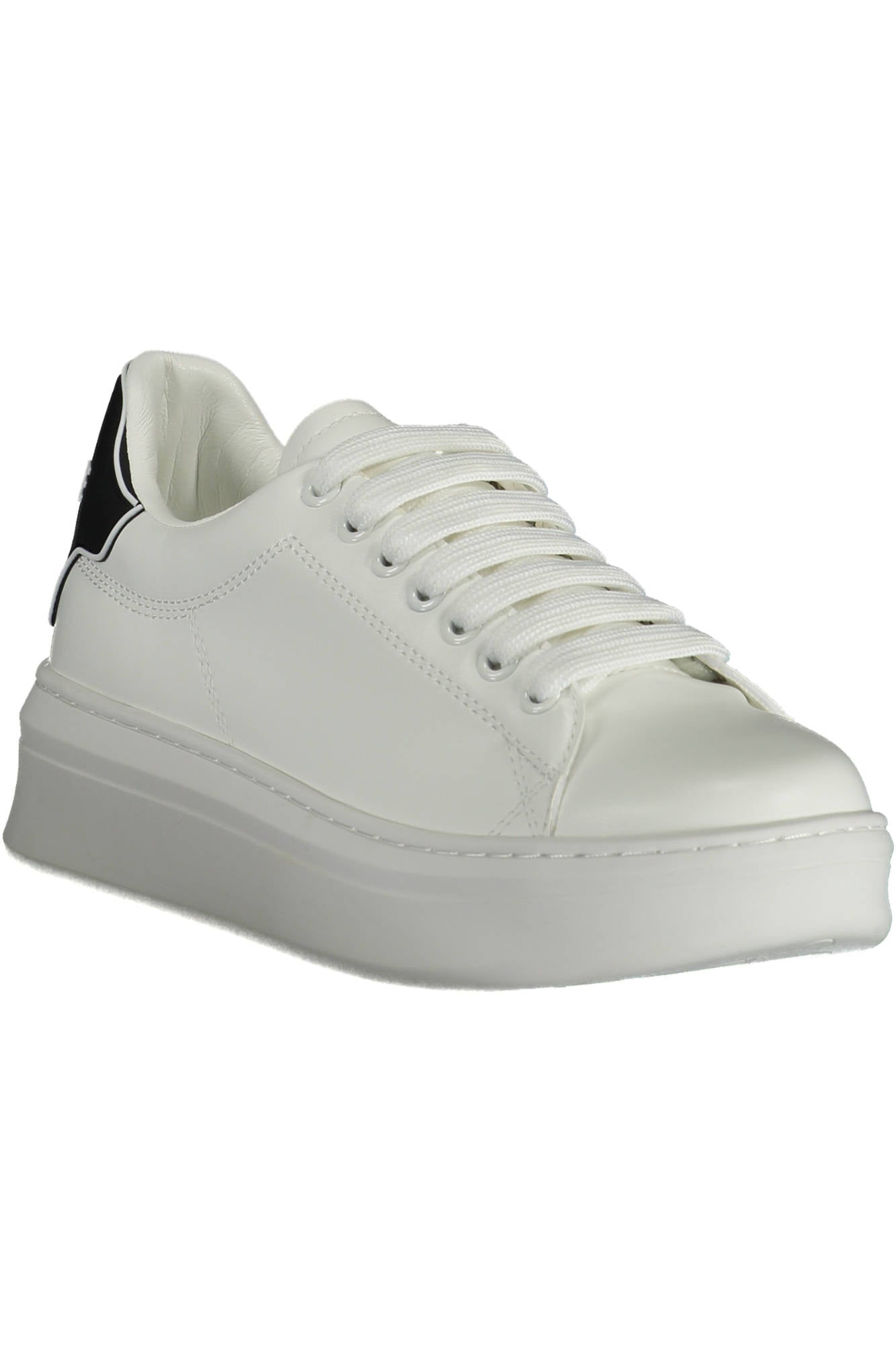 GBCDP2755_BIANCO_BIANCO-NERO – Damen Sportschuh Weiß: Modernes Design & Kontrastdetails Eleganz – Größe: 36, 37, 39, 38, 40, 41 – Farbe: Bianco