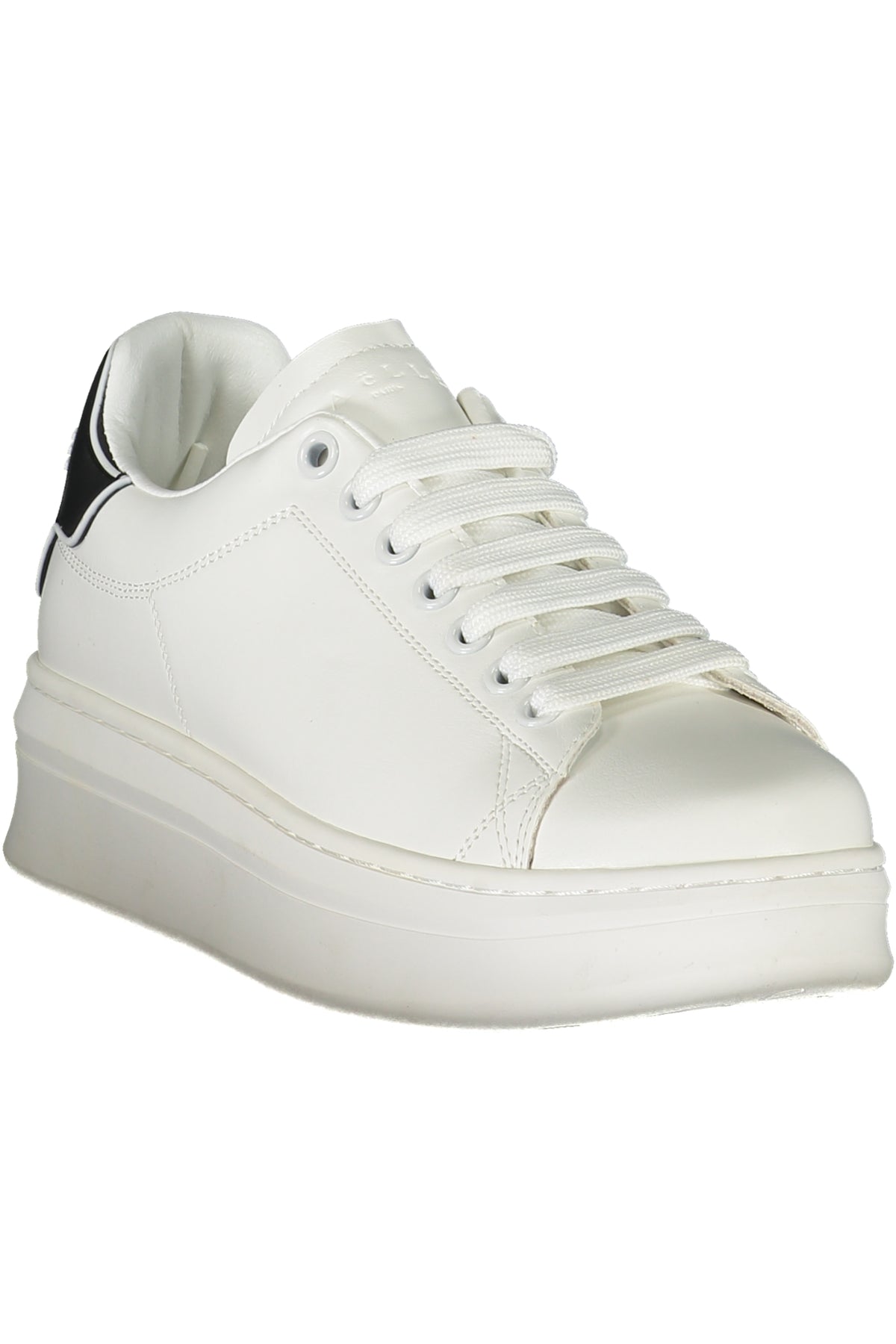 GBCDP3075_BIBIANCNER – Weißer Damensportschuh mit Schnürung und kontrastierenden Akzenten – Größe: 35, 36, 37, 38, 39, 40, 41 – Farbe: Bianco