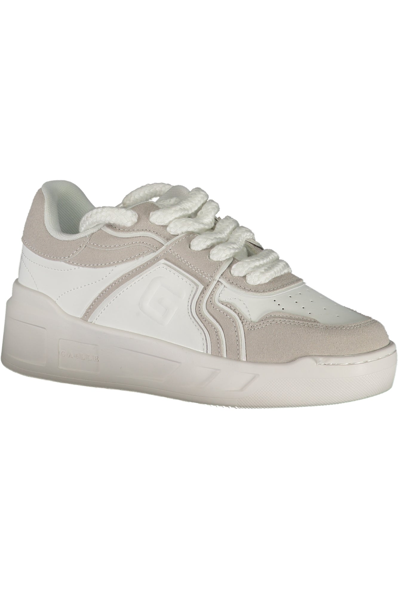 GACAW00049_BIBIANCO – Weißer Sportschuh für Damen mit Schnürsenkeln und Kontrastdetails – Größe: 35, 36, 37, 38, 39, 40, 41 – Farbe: Bianco
