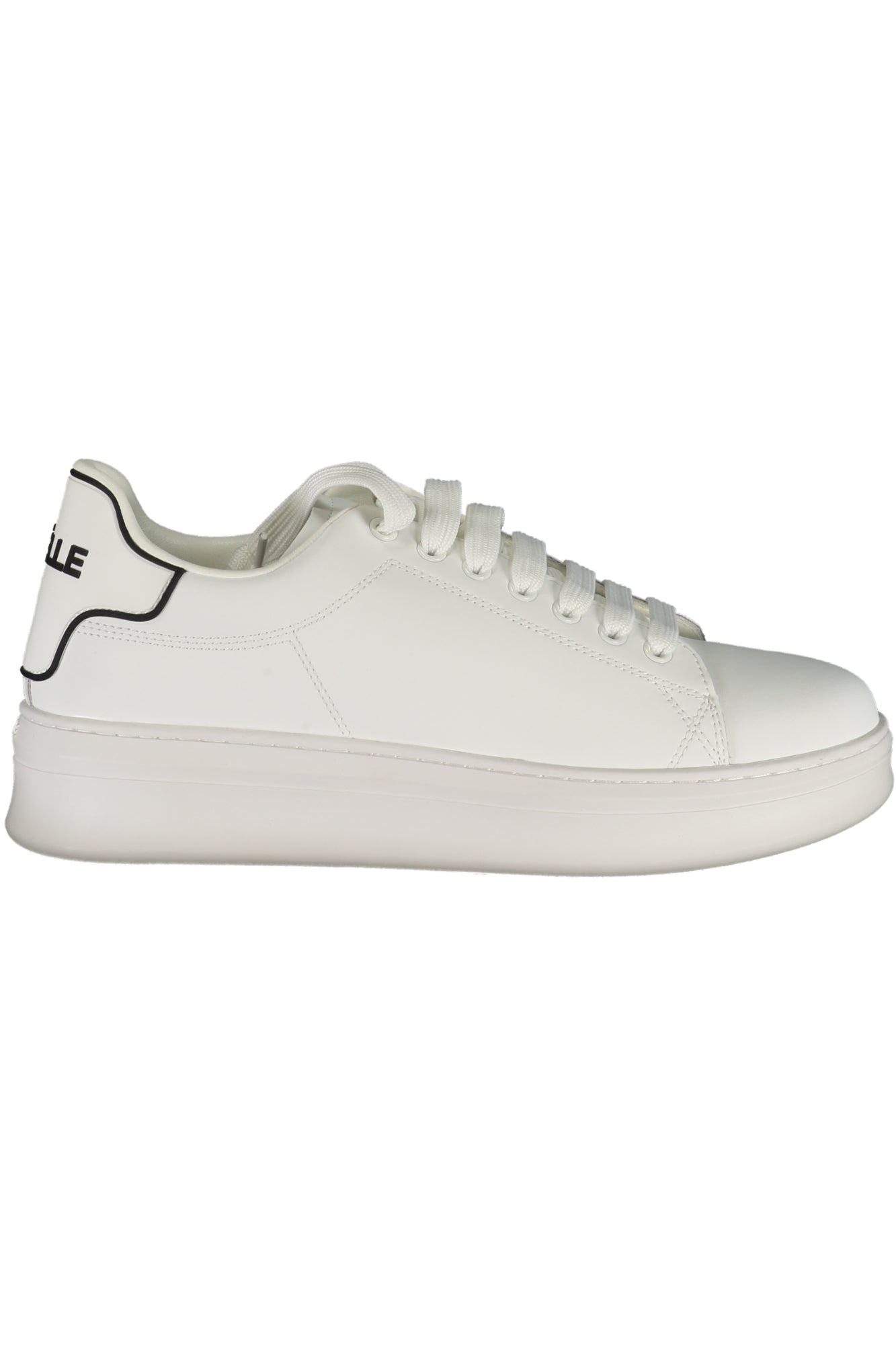 GACAM00001_BIBIANCO – Weiße Herrensneaker mit Kontrastdetails und Schnürsenkeln – Größe: 40, 41, 42, 43, 44, 45, 46 – Farbe: Bianco