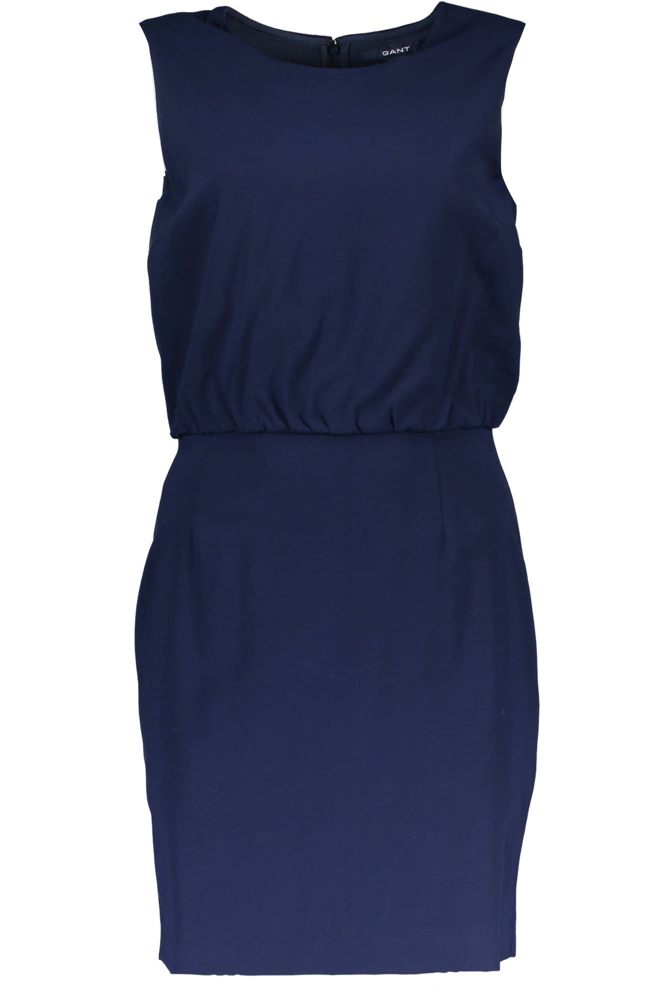 1501450847_BLU_433 – Elegantes Damen kurzärmeliges Kleid in Blau mit Rückenzipper – Größe: 40, 44, 46 – Farbe: Blu