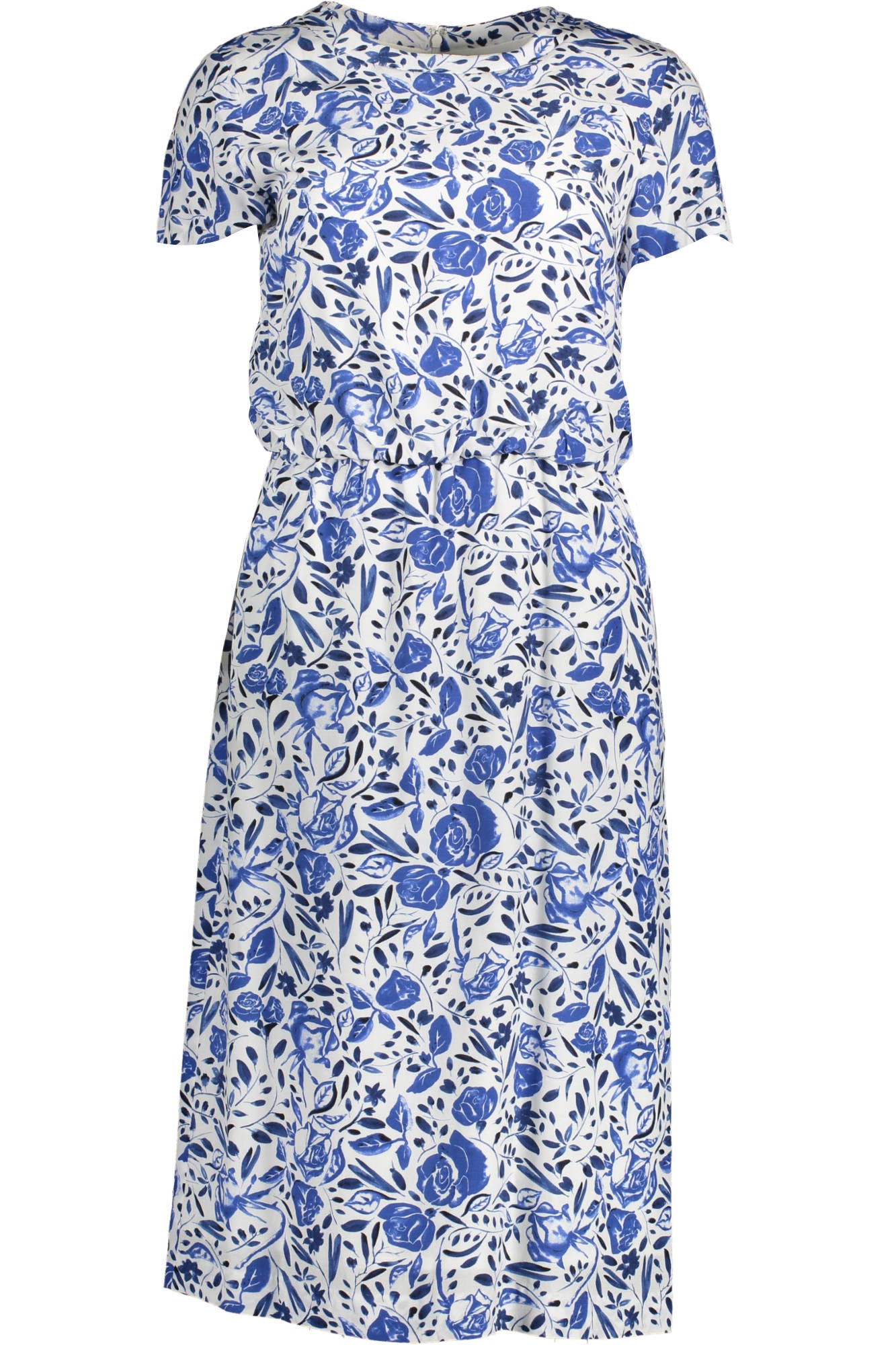 19014501039_BIANCO_113 – Elegantes Weißes Damenkleid: Lang, Langarm, Praktische Taschen – Größe: 36 – Farbe: Bianco