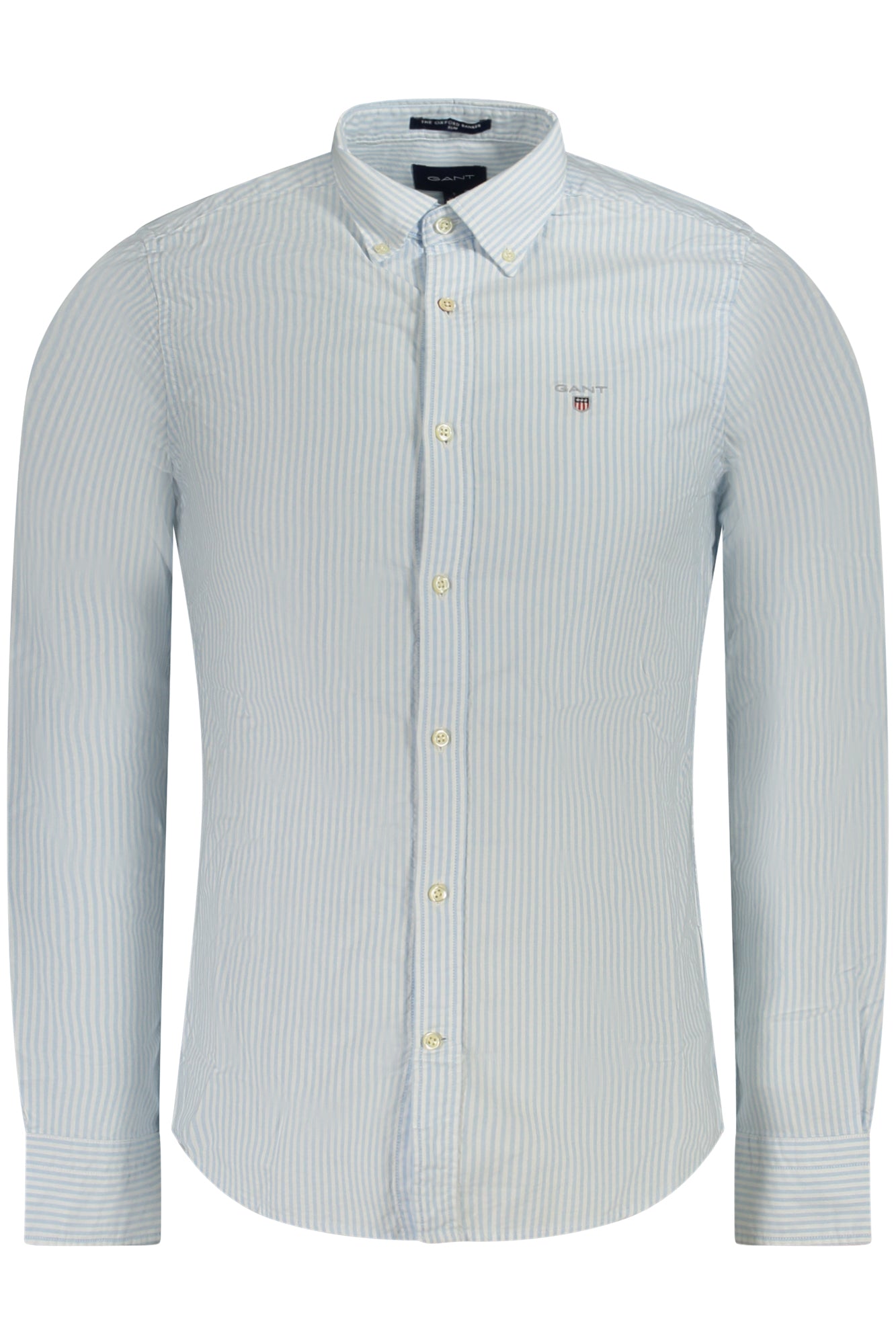 1903.3056702_AZ468 – Herren Slim Fit Streifenhemd Blau mit Button-Down Kragen – Größe: S – Farbe: Azzurro