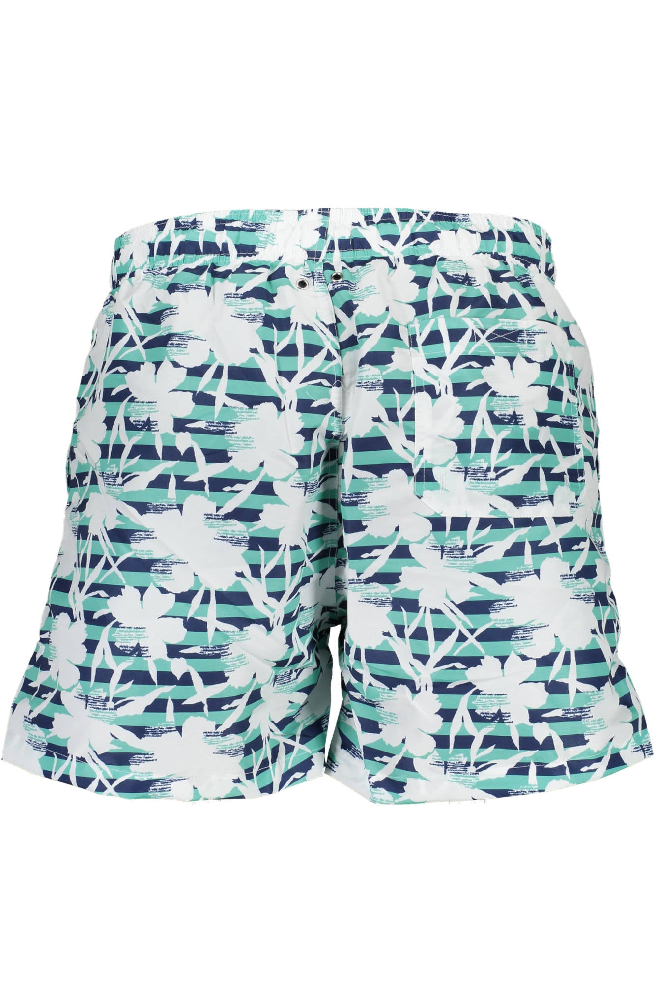 1901921916013_VERDE_355 – Grüne Herren-Bade-Boxershorts mit Taschen und Kordelzug – Größe: S – Farbe: Verde