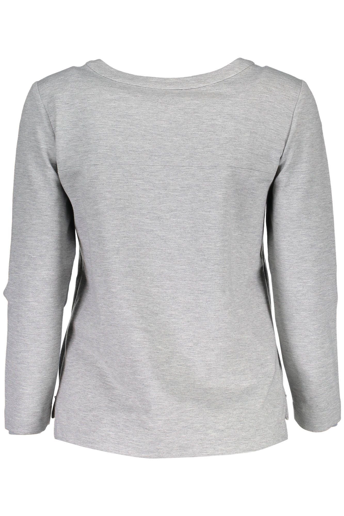 1701409911_GRIGIO_33 – Damen Langarm-Sweatshirt Grau mit Logo und Rundhalsausschnitt – Größe: XS – Farbe: Grigio