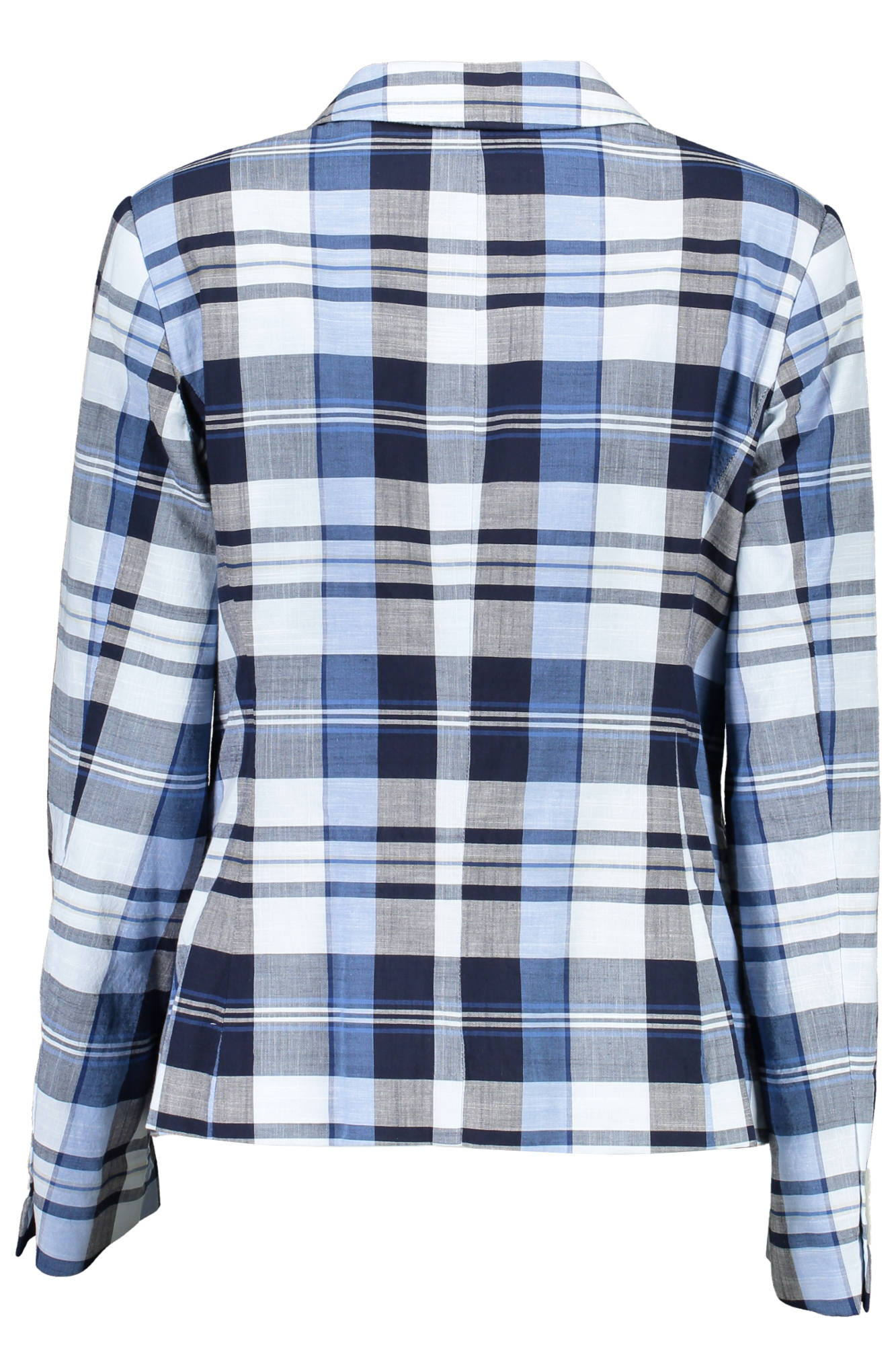 1201476418_AZZURRO_410 – Eleganter Blazer für Damen in Blau mit Taschen und Logo-Akzent – Größe: 44 – Farbe: Azzurro