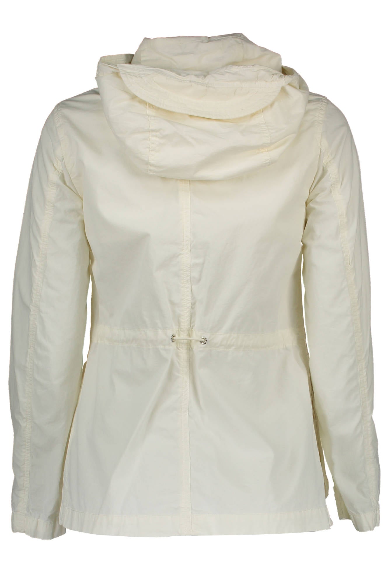 1401470581_BIANCO_122 – Weiße Damen Sportjacke - Langer Ärmel, Taschen, Druckknöpfe – Größe: XS – Farbe: Bianco