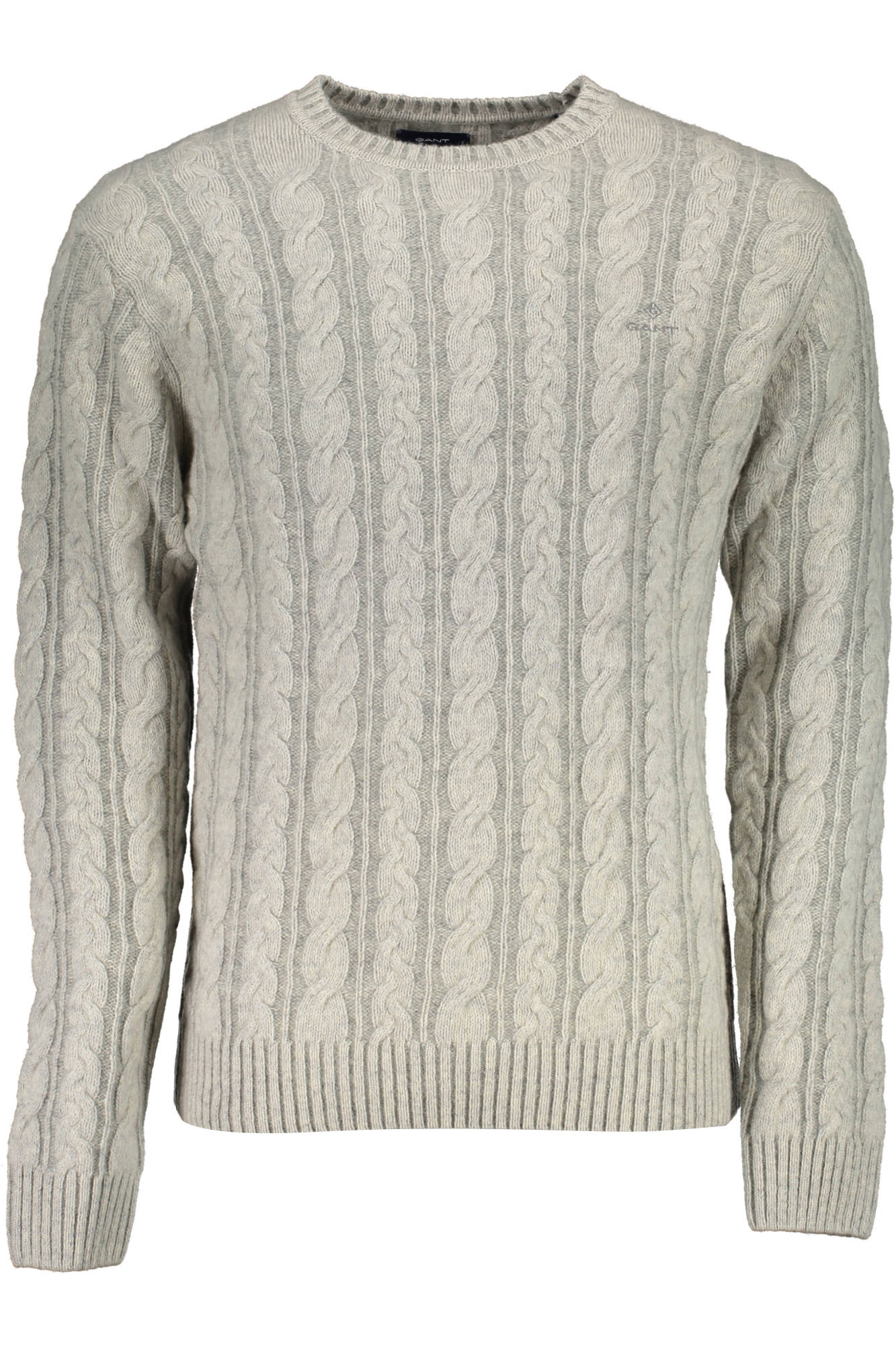 19038000101_GRIGIO_93 – Grauer Herrenpullover mit Rundhals und Logo – Stylisch & Elegant – Größe: 2XL – Farbe: Grigio