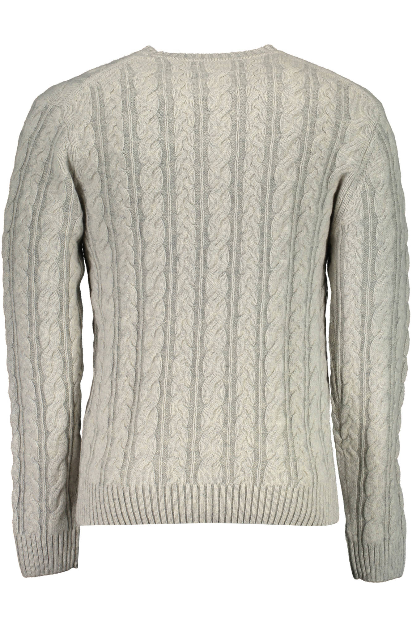 19038000101_GRIGIO_93 – Grauer Herrenpullover mit Rundhals und Logo – Stylisch & Elegant – Größe: 2XL – Farbe: Grigio