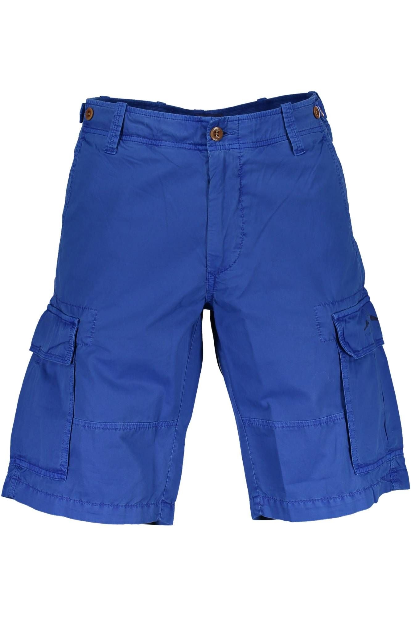 1701021436_BLU_422 – Herren Bermuda Blau: Stylische Shorts mit Cargotaschen und Logo – Größe: 30, 31 – Farbe: Blu